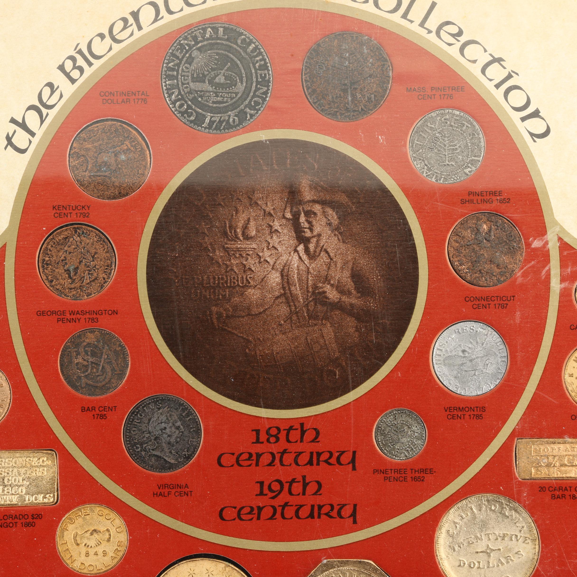 "The Bicentennial Collection" Framed Coin and Currency Set