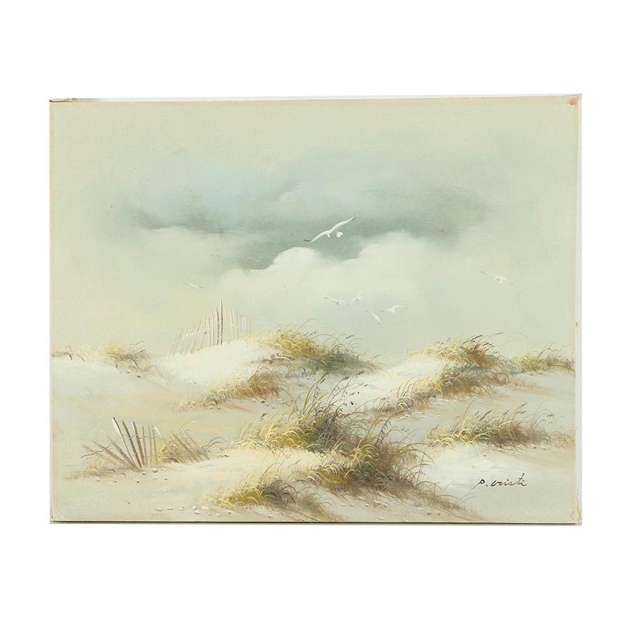 P Cristi Oil Painting of Sand Dunes