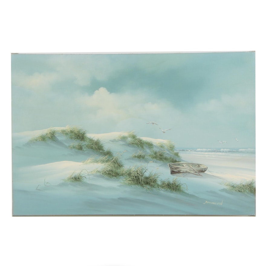 Remington Oil Painting of Sand Dunes