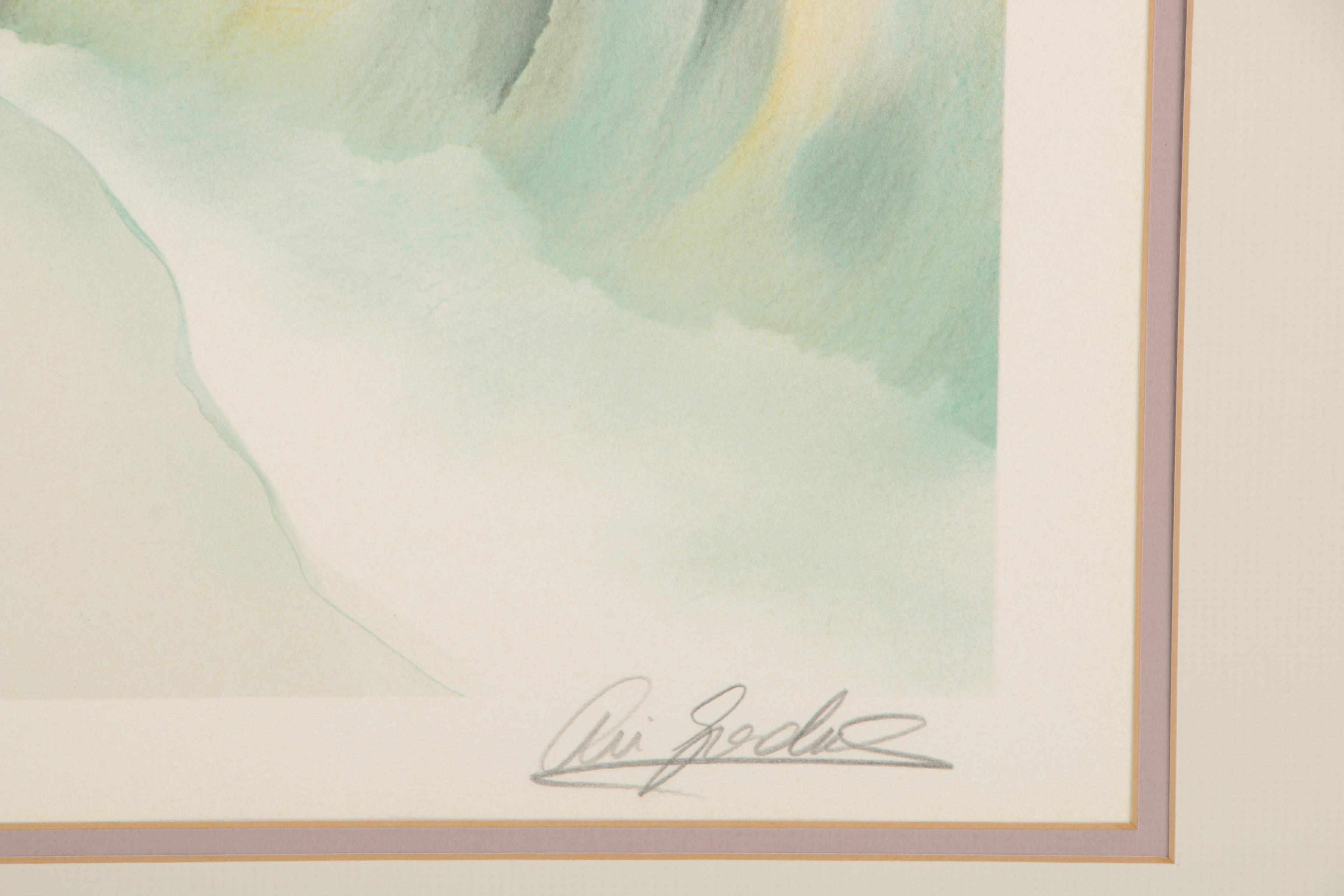 Ari Gradus Artist Proof Color Lithograph "Winter Fantasy"