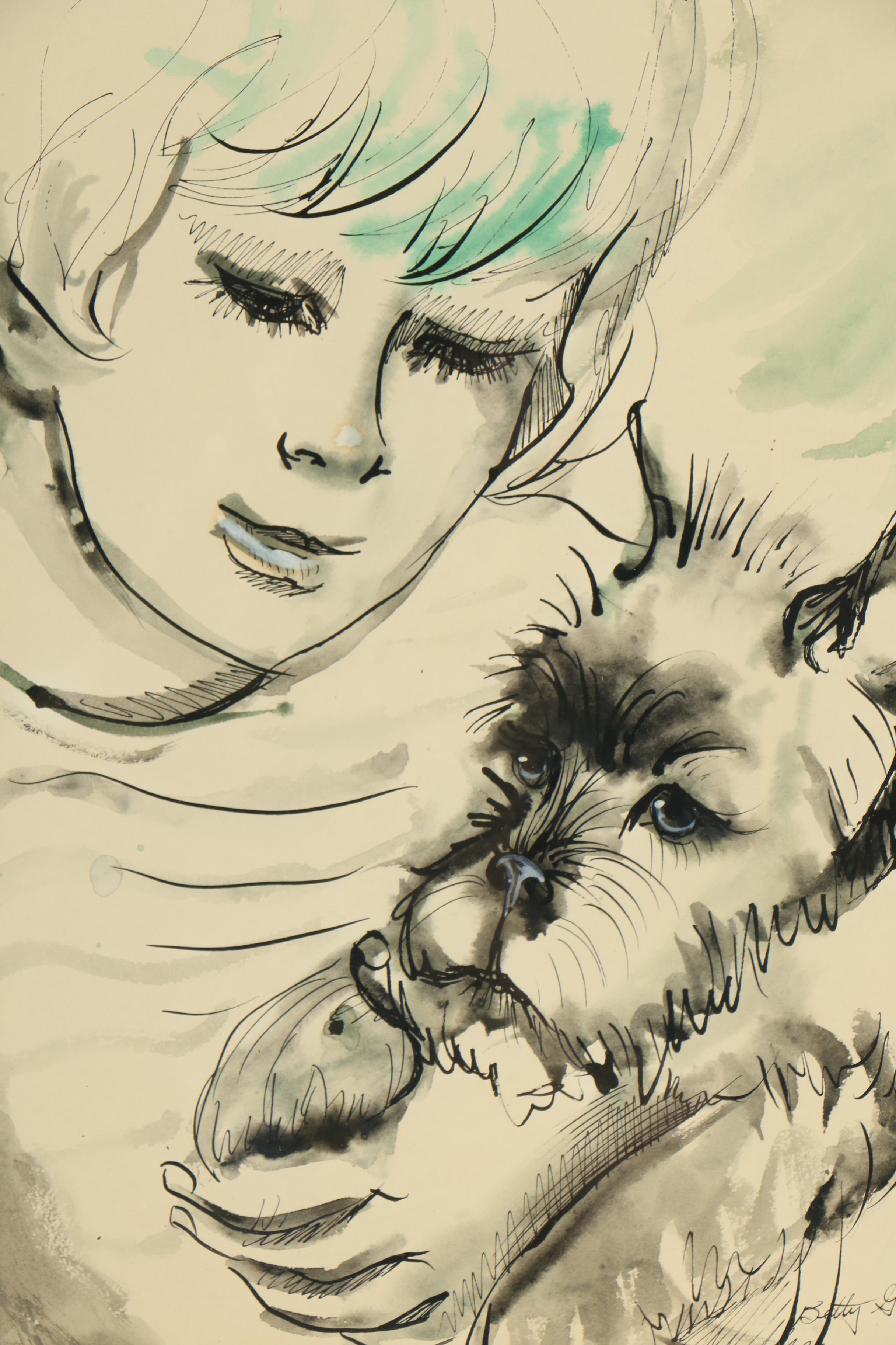 Betty G. Mitchell 1972 Mixed Media Painting