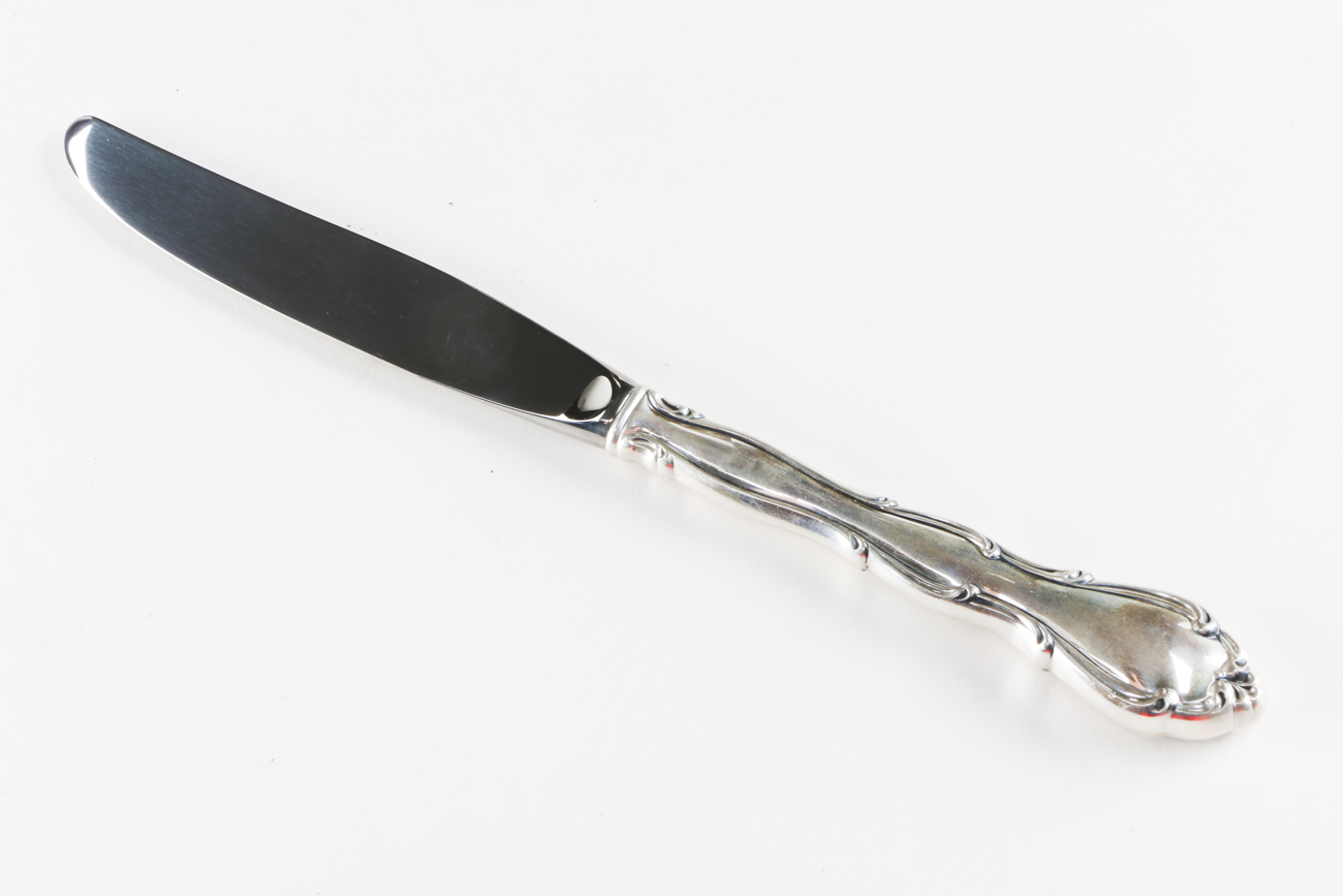 Towle "Fontana" Sterling Silver Flatware in Case Plus Carvel Hall Carving Set