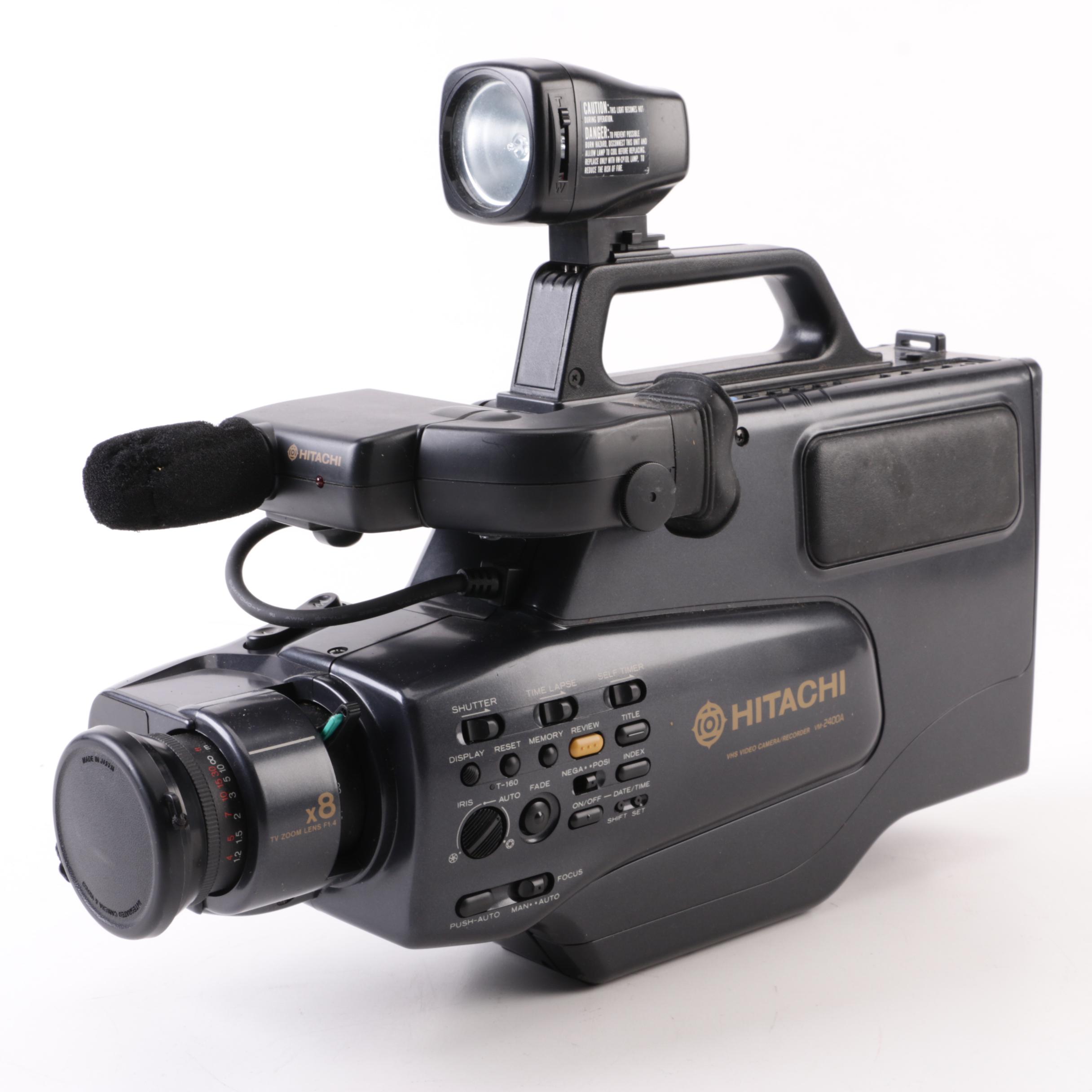 Hitachi VM-2400A VHS Camcorder with Case and Accessories