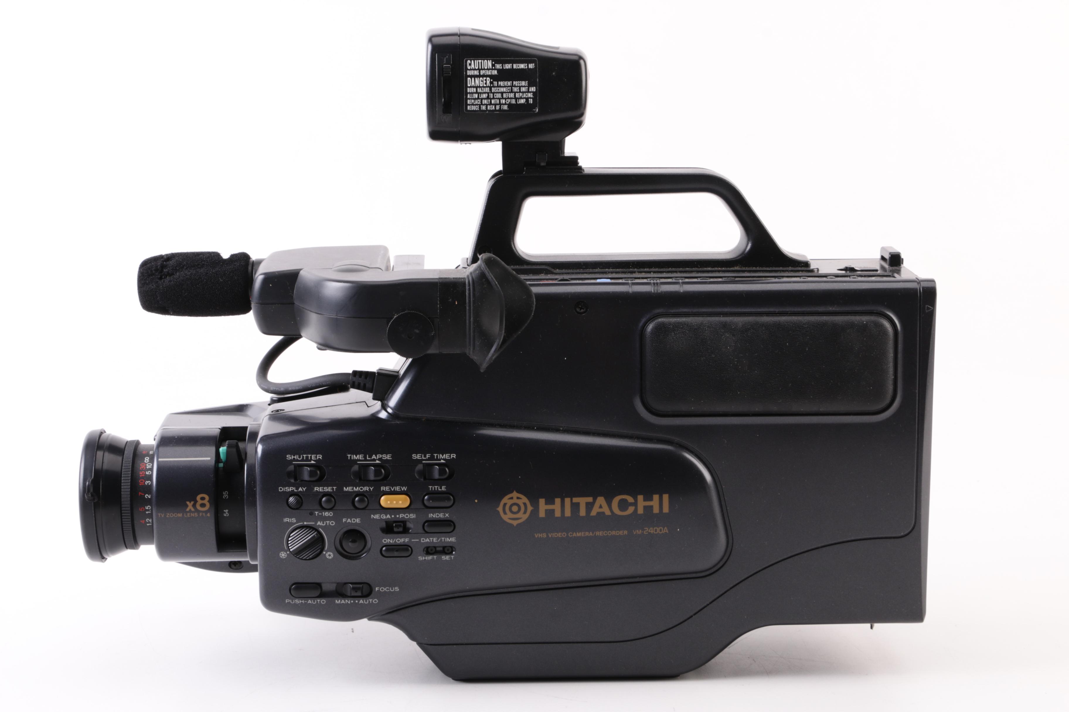 Hitachi VM-2400A VHS Camcorder with Case and Accessories