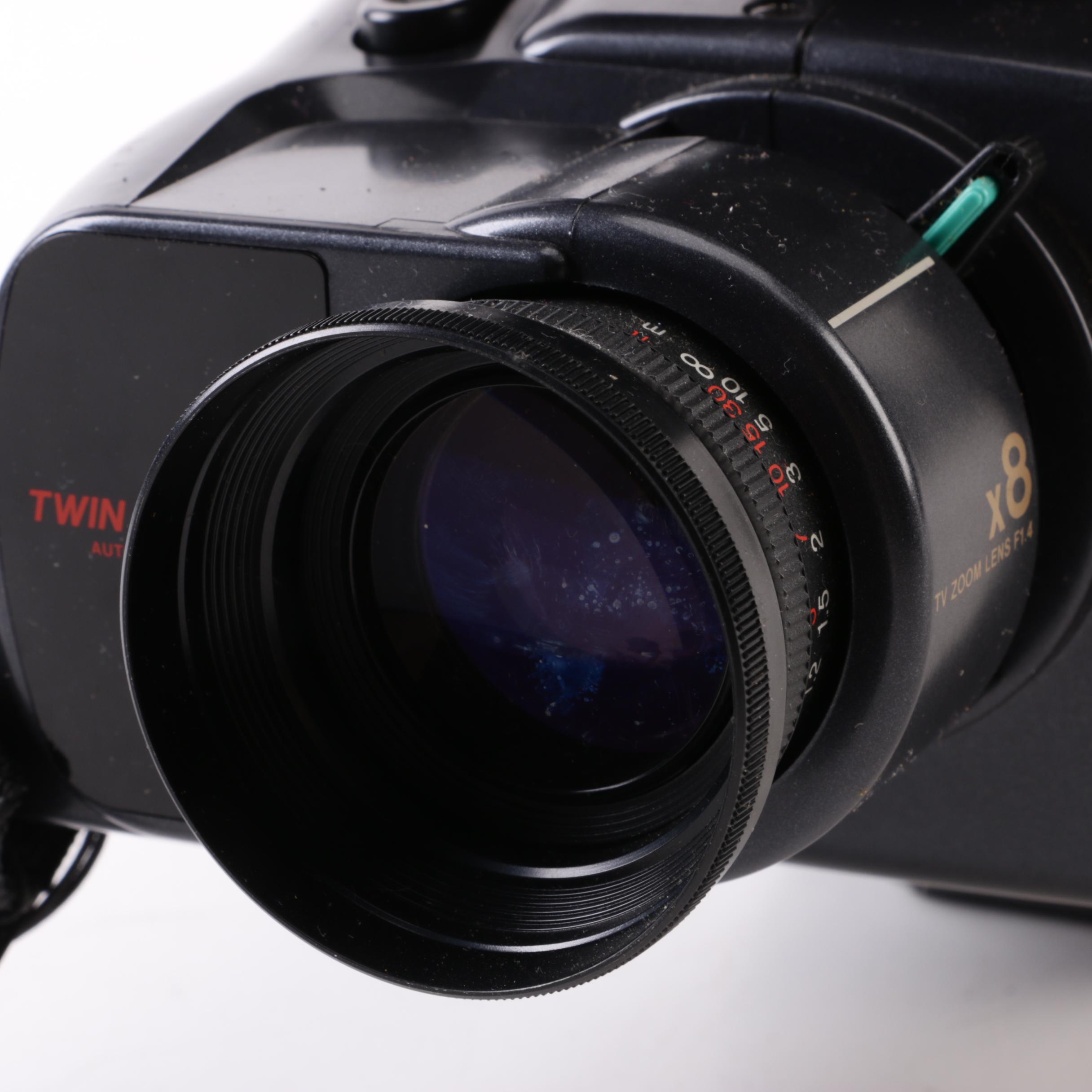 Hitachi VM-2400A VHS Camcorder with Case and Accessories