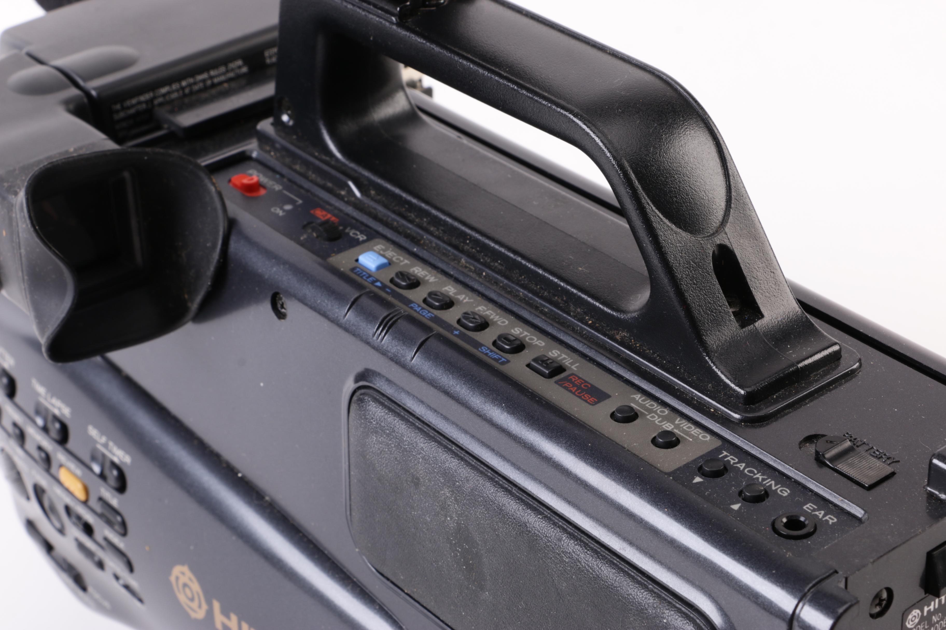 Hitachi VM-2400A VHS Camcorder with Case and Accessories