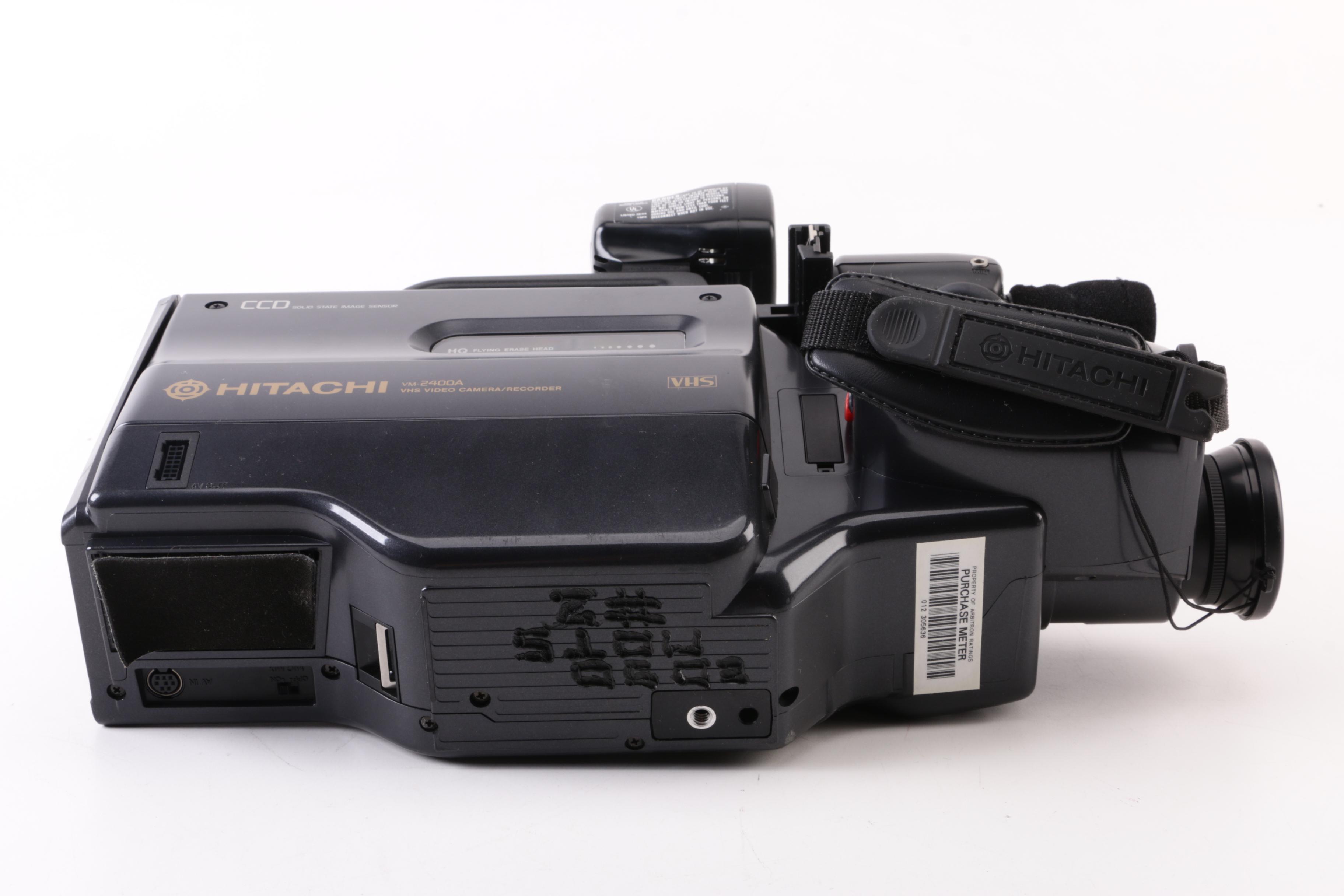 Hitachi VM-2400A VHS Camcorder with Case and Accessories