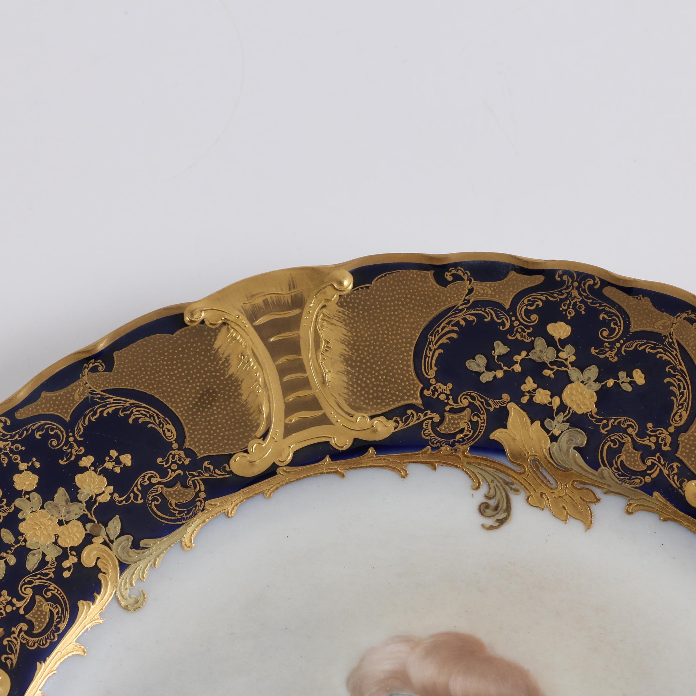 Hand-Painted Haviland Limoges Porcelain Portrait Cabinet Plates ca. 1888-96