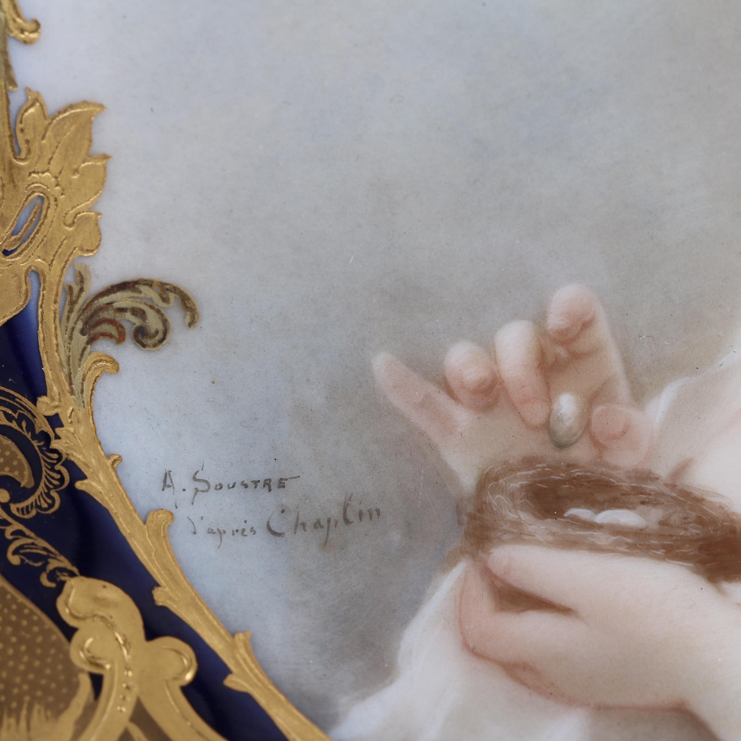 Hand-Painted Haviland Limoges Porcelain Portrait Cabinet Plates ca. 1888-96