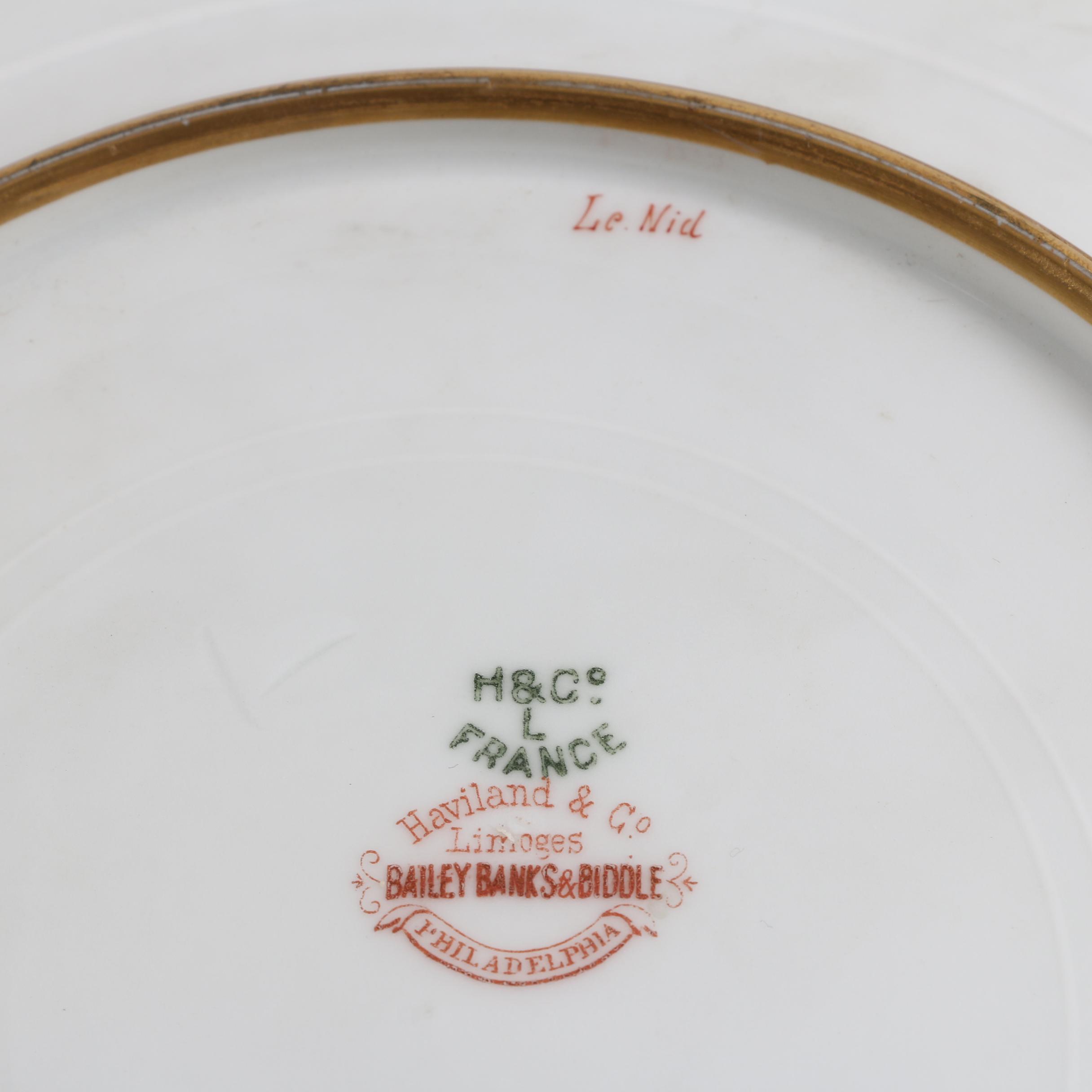 Hand-Painted Haviland Limoges Porcelain Portrait Cabinet Plates ca. 1888-96