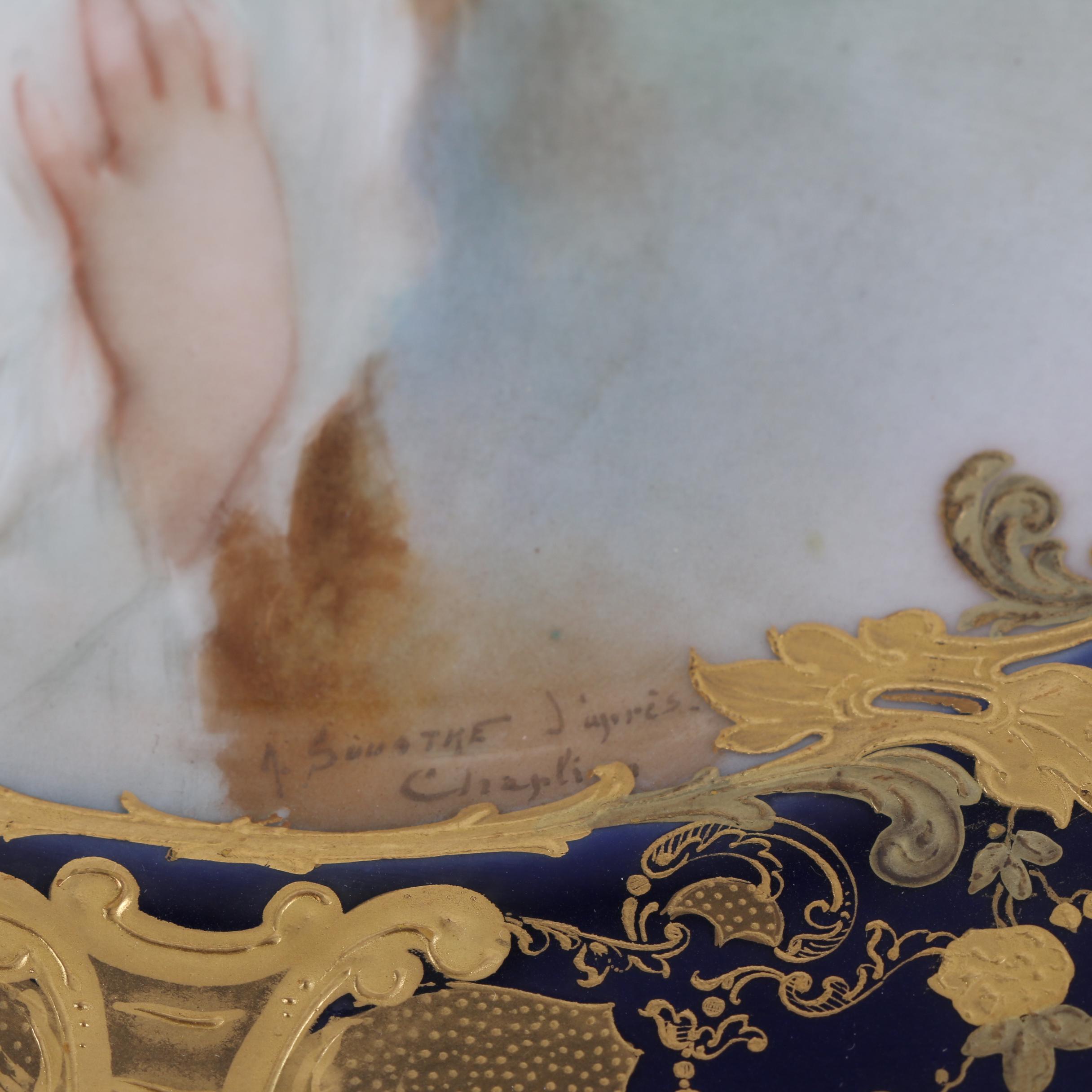 Hand-Painted Haviland Limoges Porcelain Portrait Cabinet Plates ca. 1888-96