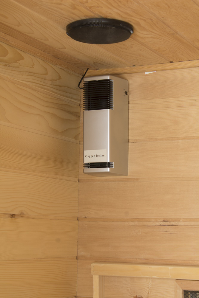 LUX Wooden Infrared Sauna with Oxygen Ionizer and CD Player