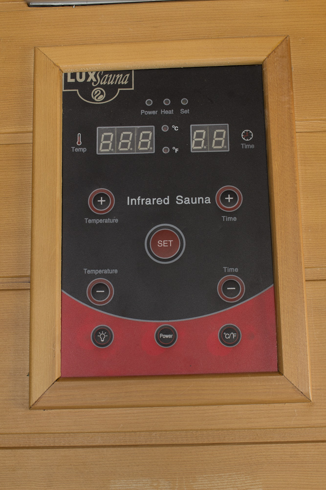 LUX Wooden Infrared Sauna with Oxygen Ionizer and CD Player