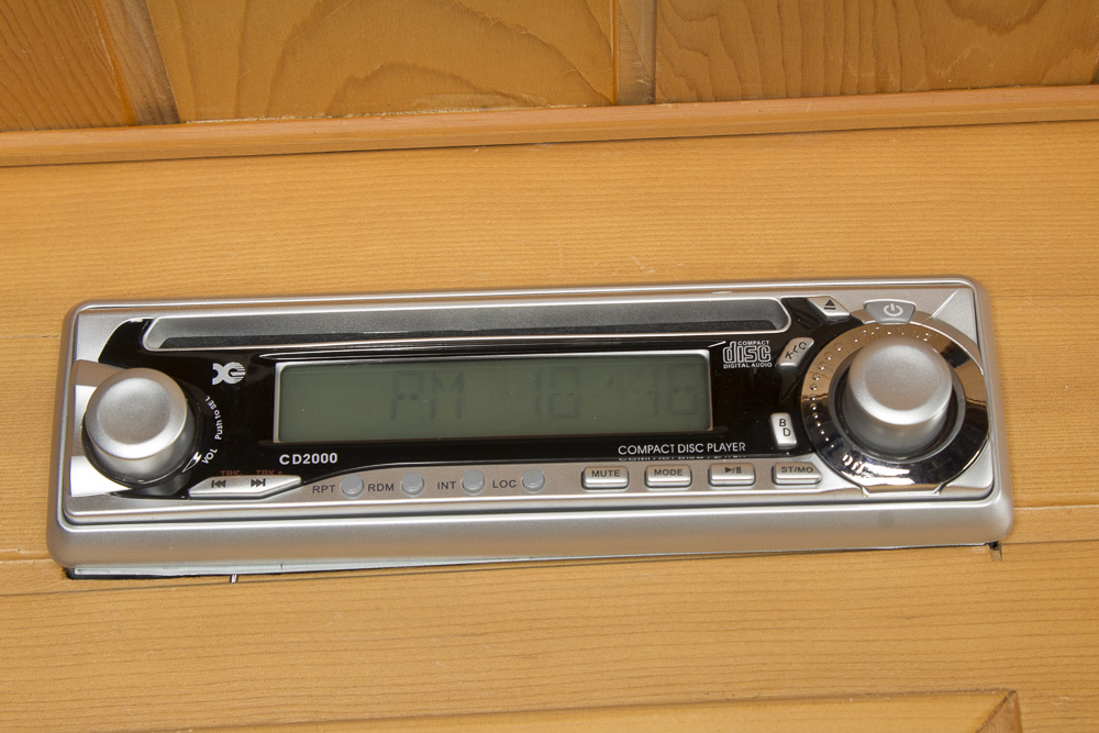 LUX Wooden Infrared Sauna with Oxygen Ionizer and CD Player