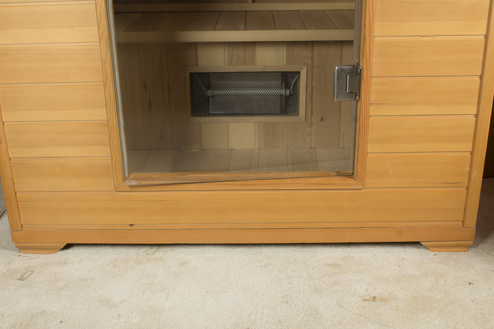 LUX Wooden Infrared Sauna with Oxygen Ionizer and CD Player