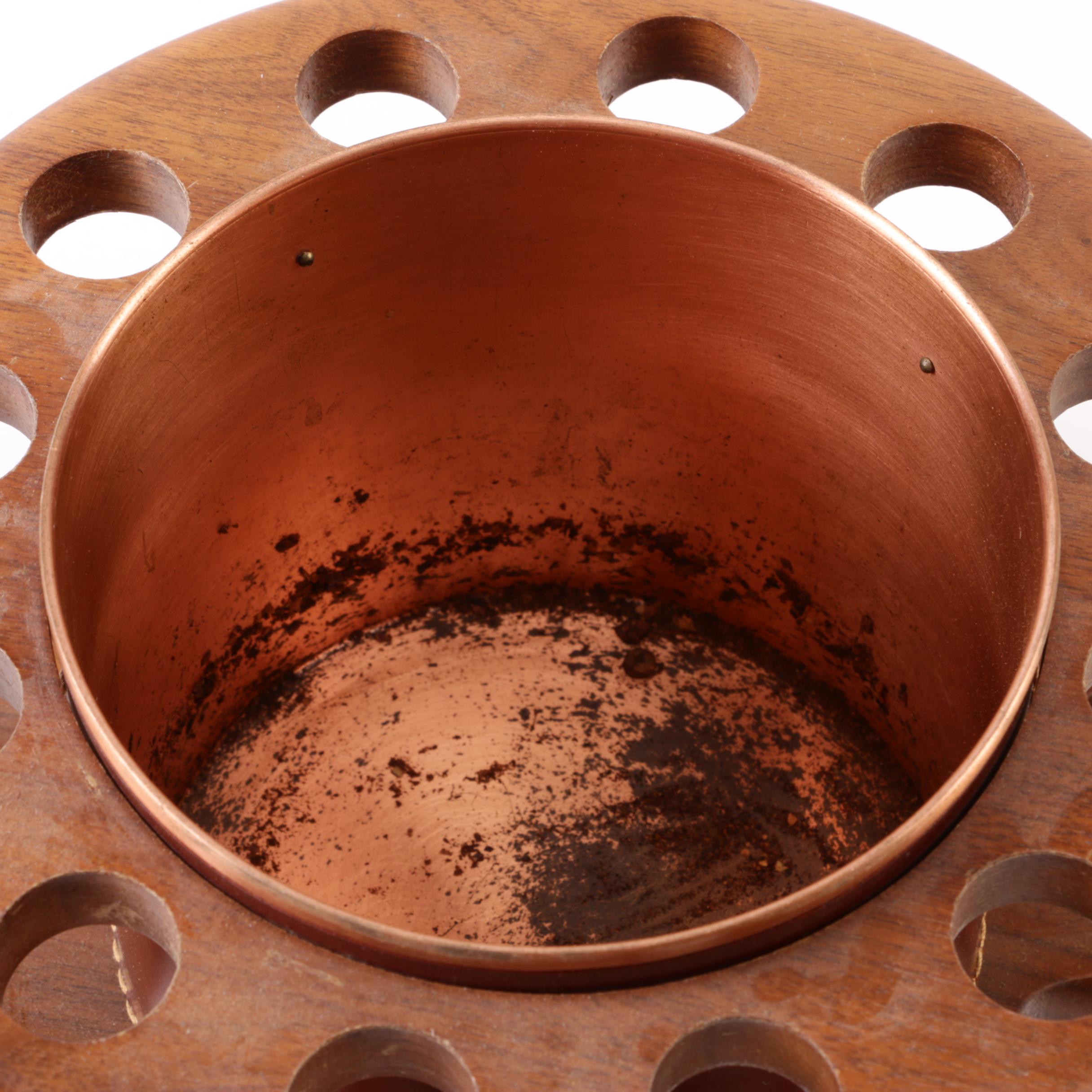 Briar Wood Pipes and Duk-It Walnut Pipe Stand with Humidor