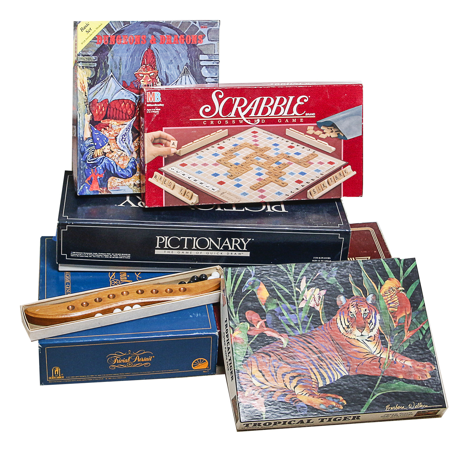 TSR Dungeons & Dragons Basic Introductory Set and Other Board Games and Puzzle