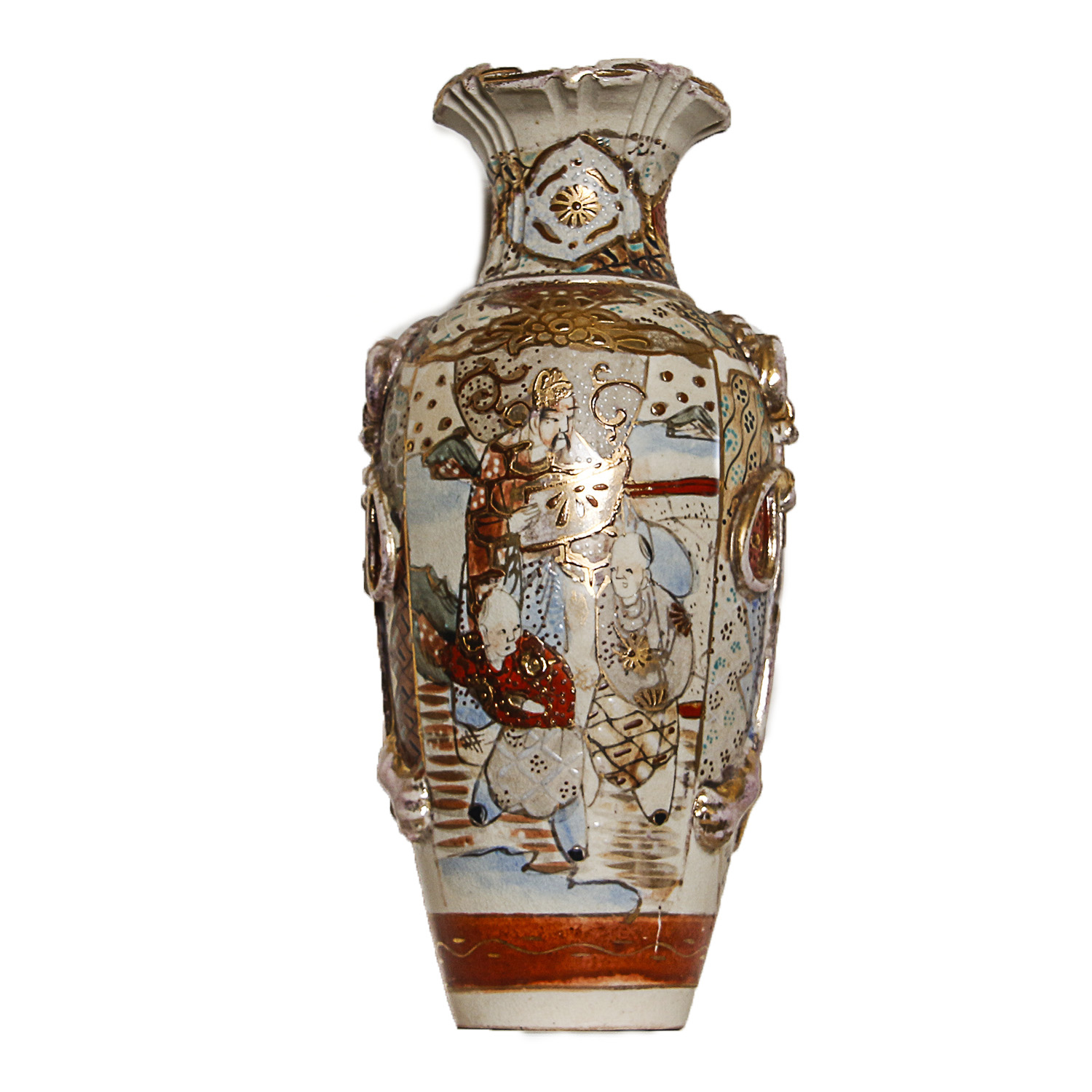 Japanese Satsuma Moriage Vase