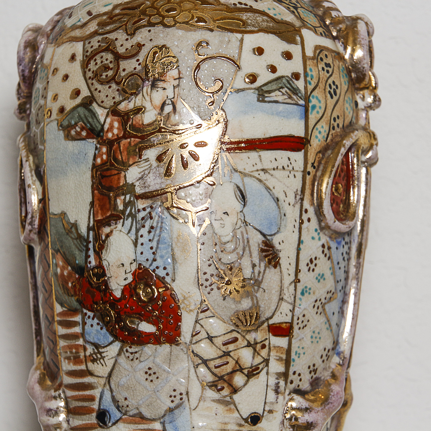 Japanese Satsuma Moriage Vase