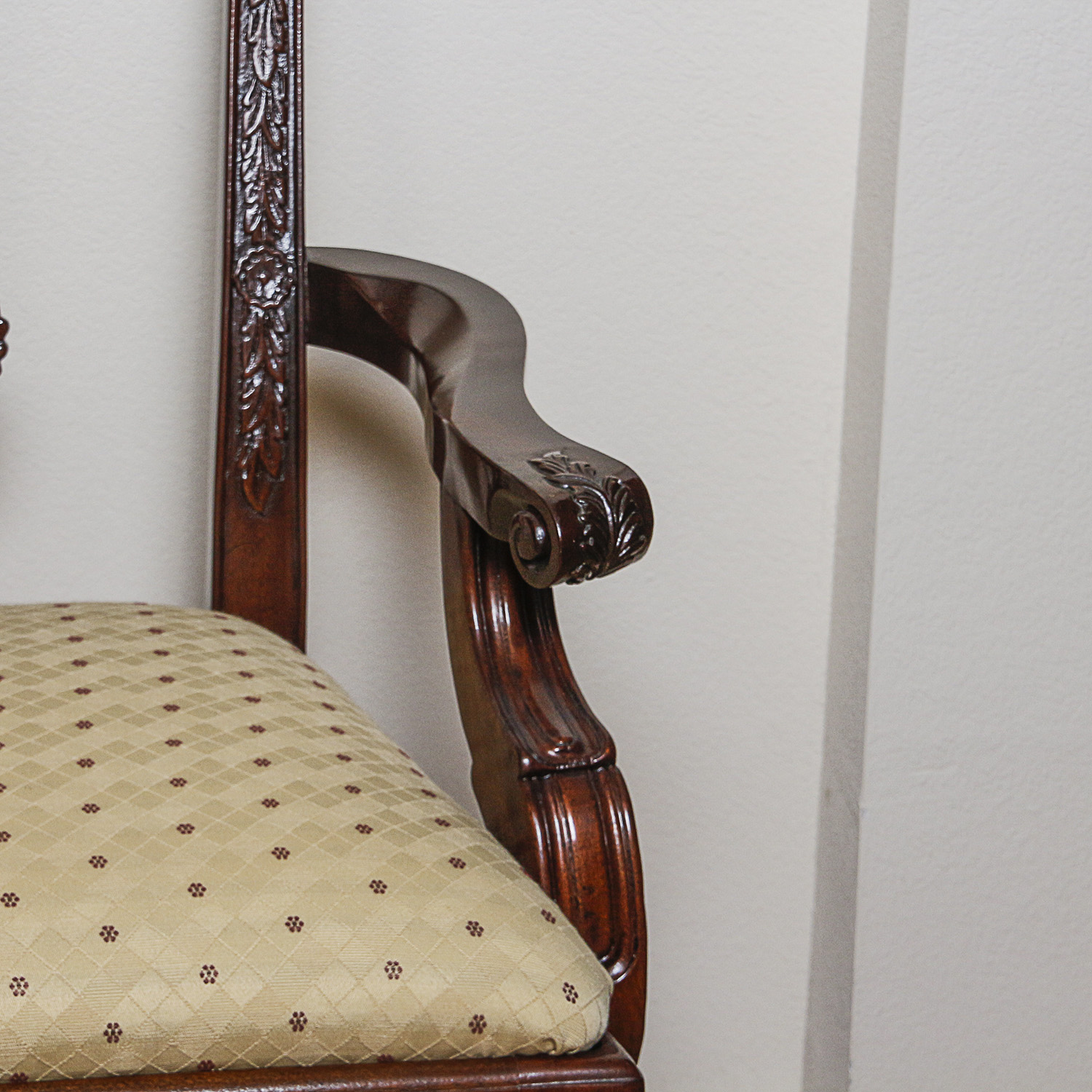 Vintage Chippendale Style Armchairs