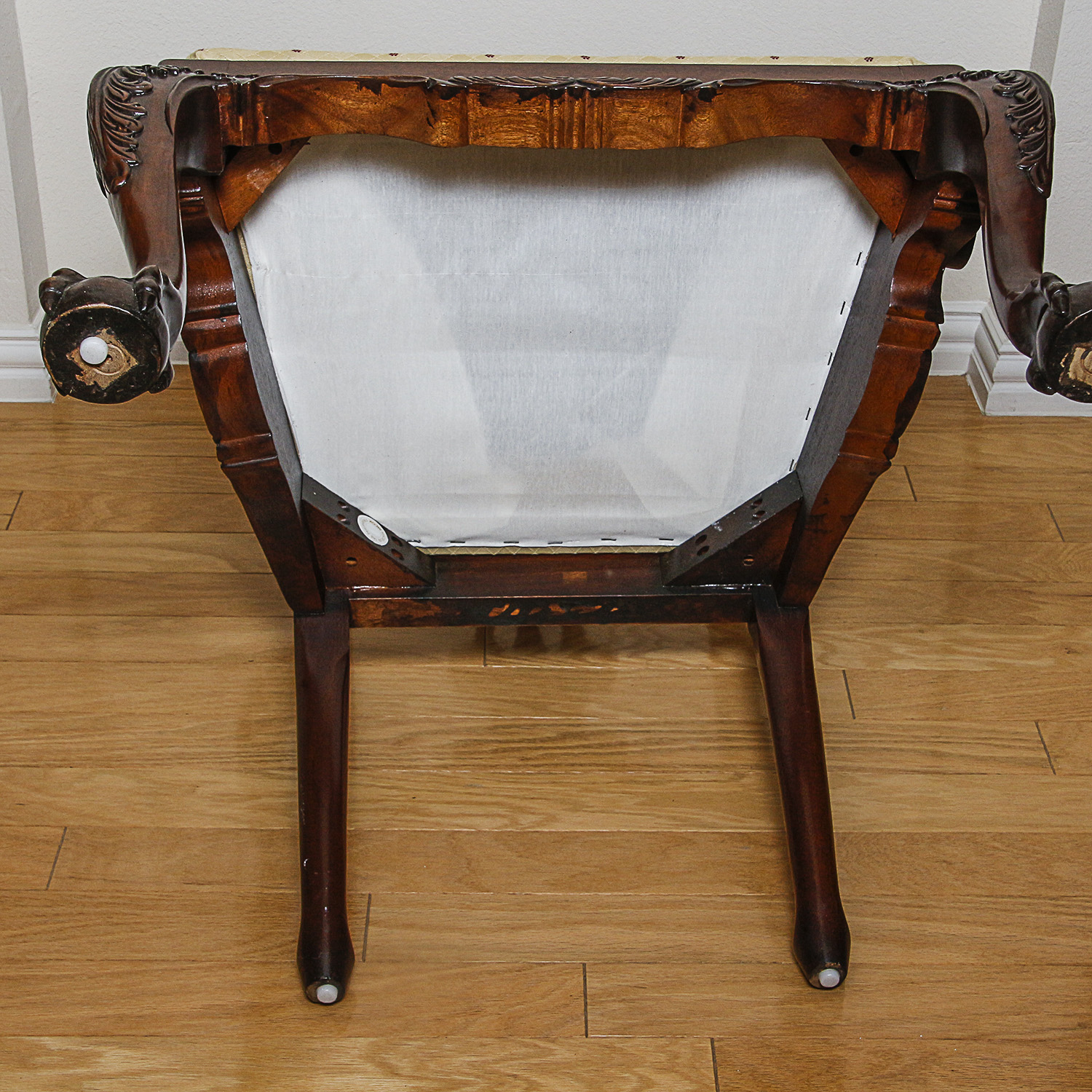 Vintage Chippendale Style Armchairs