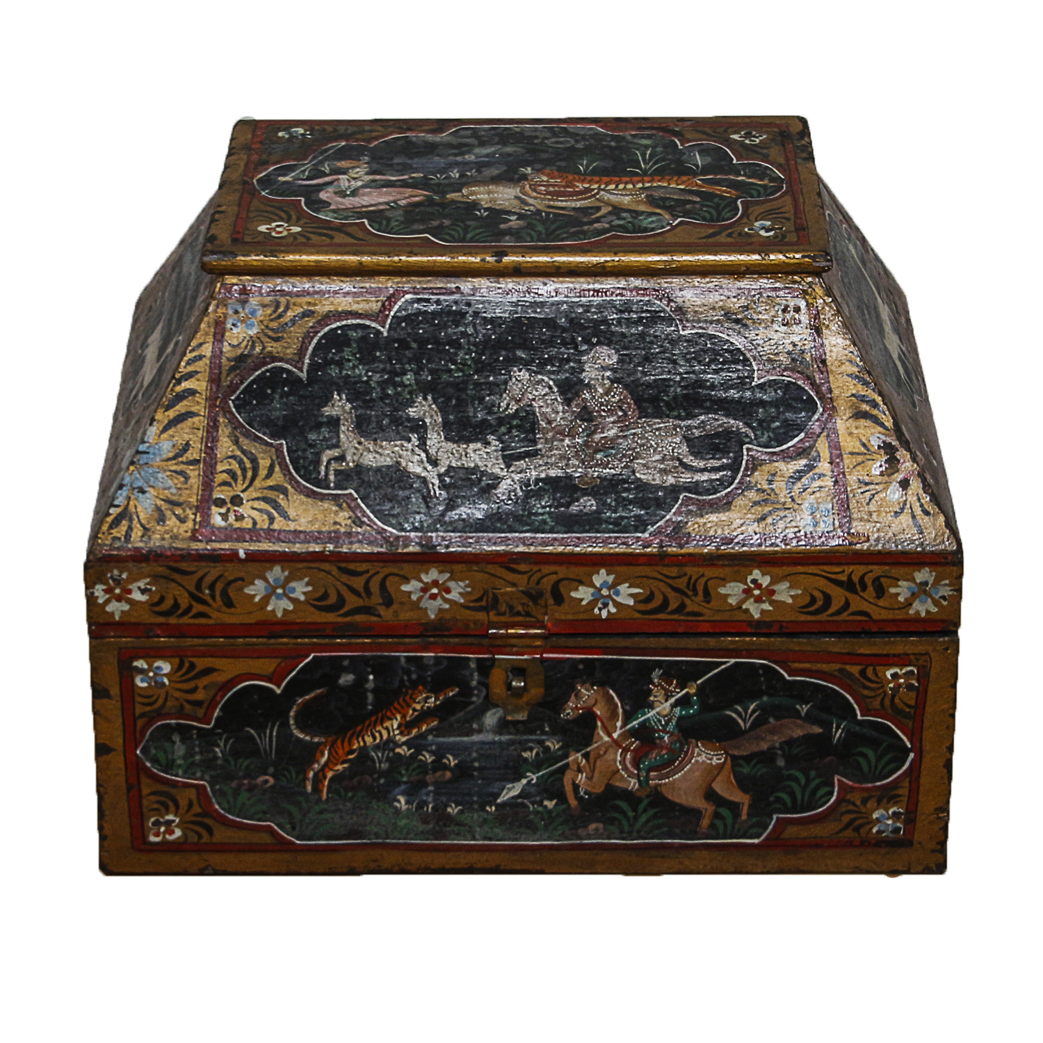 Indo-Persian Hand-Painted Decorative Box