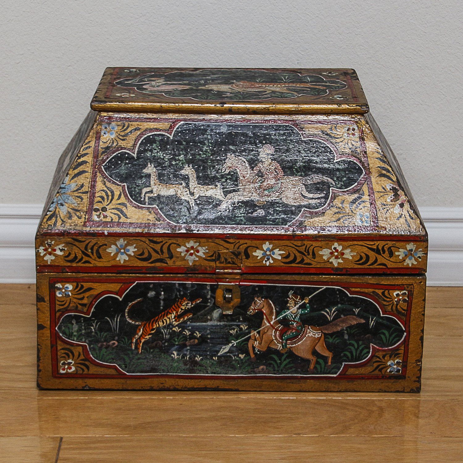 Indo-Persian Hand-Painted Decorative Box