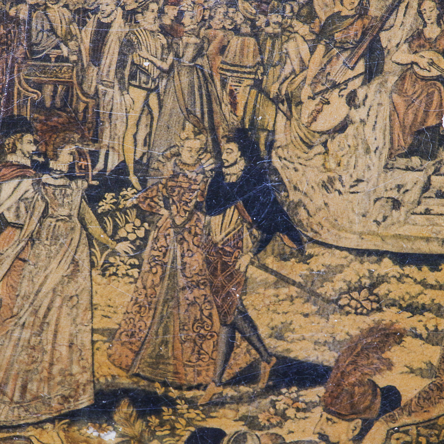 "Valois Tapestries: Tuileries Ball" Tilt-Top Table