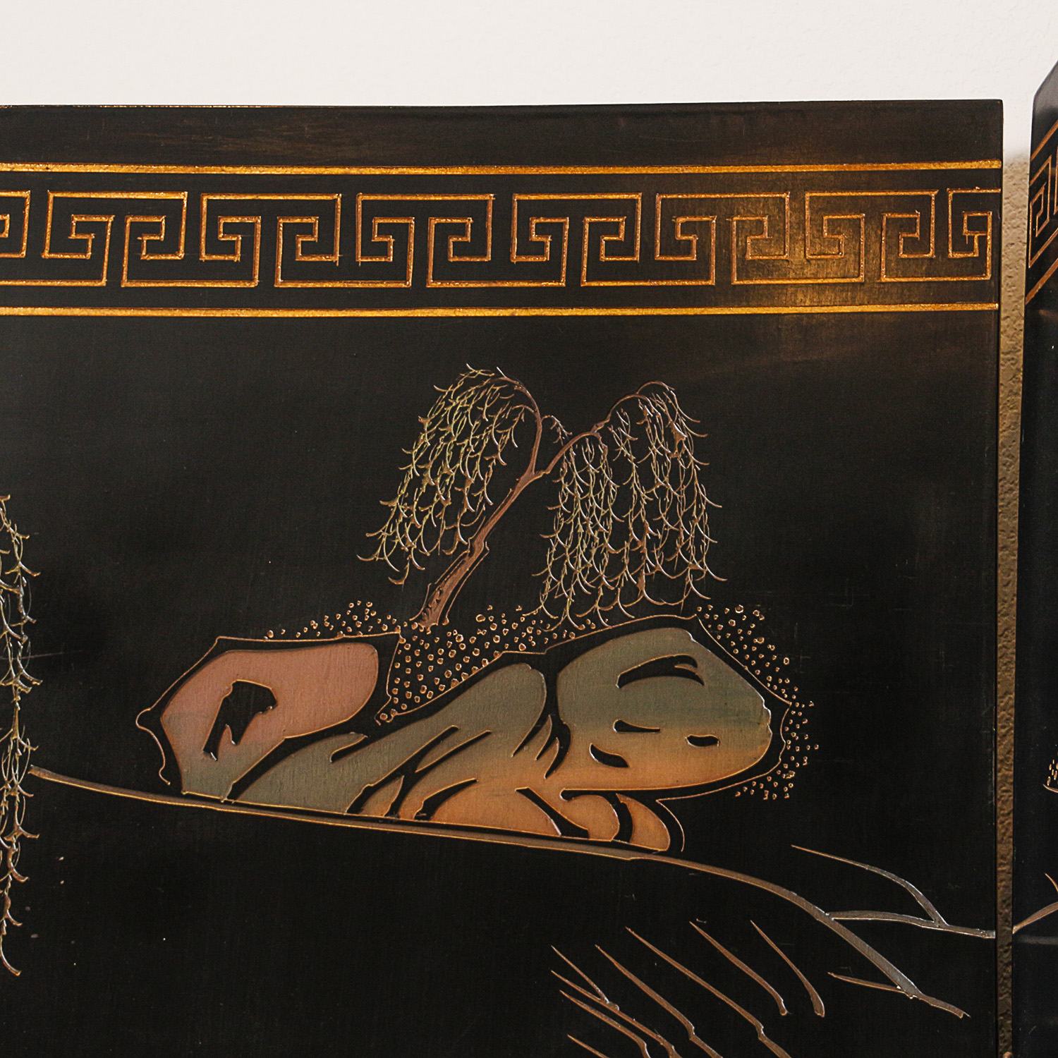 Chinese Coromandel Lacquer Eight Panel Screen