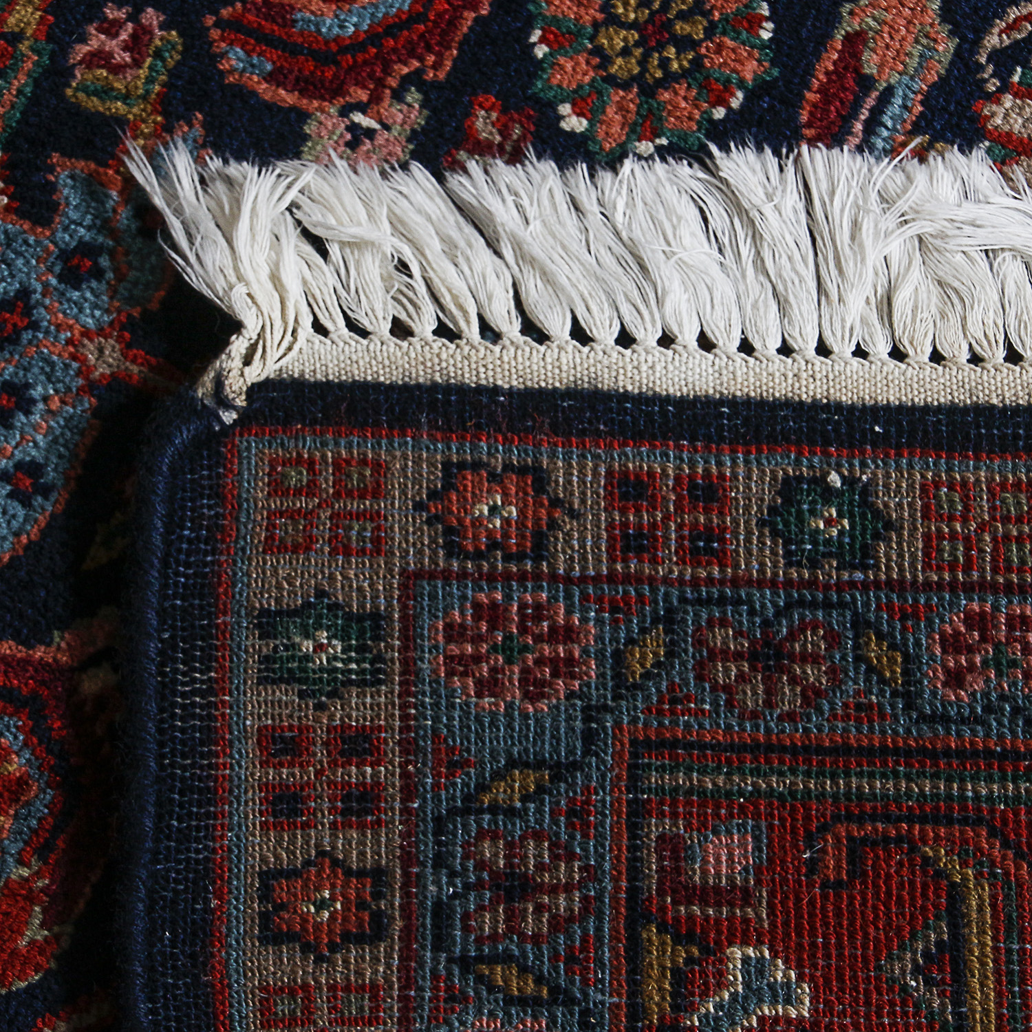 Hand-Knotted Indo-Persian Bijar Wool Area Rug