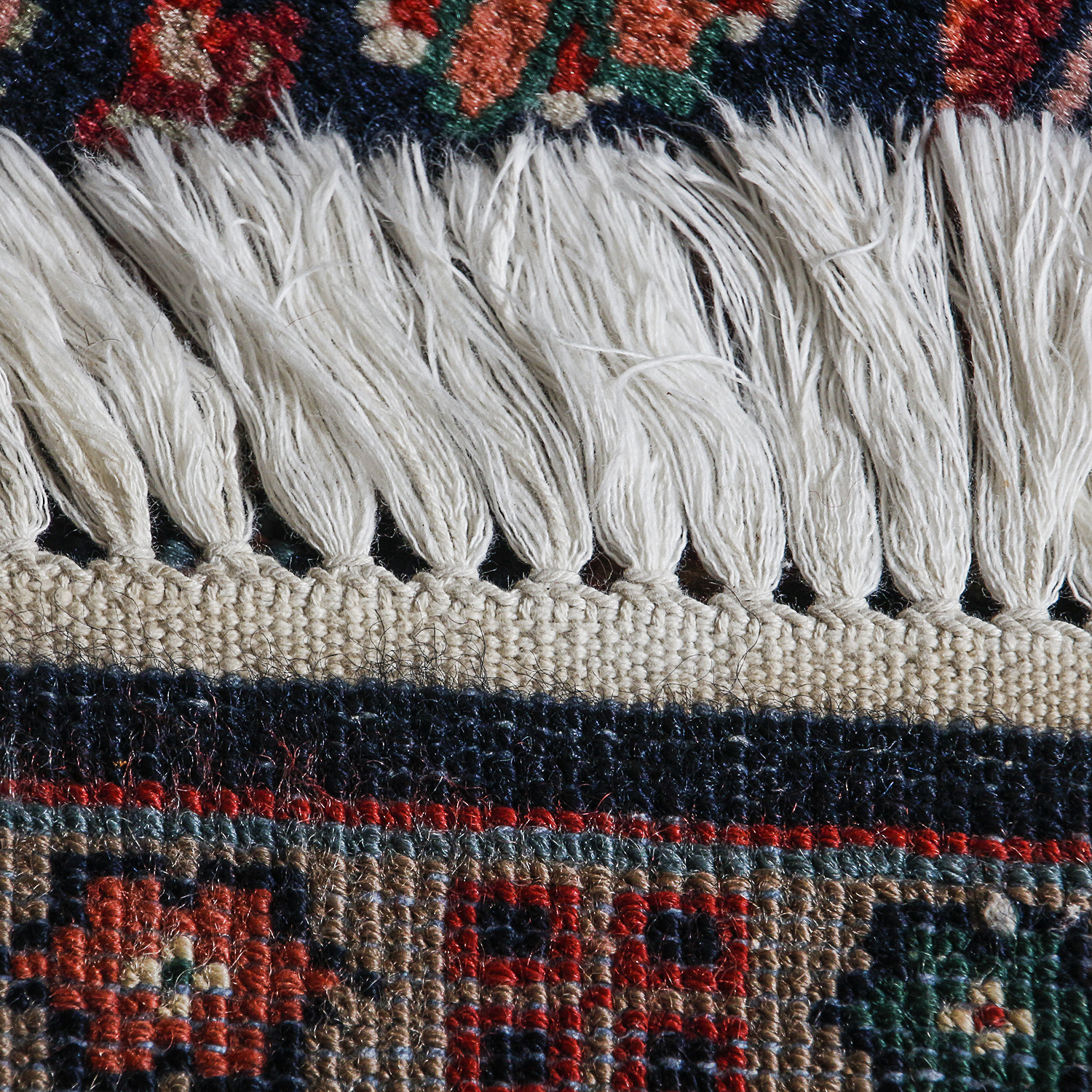 Hand-Knotted Indo-Persian Bijar Wool Area Rug