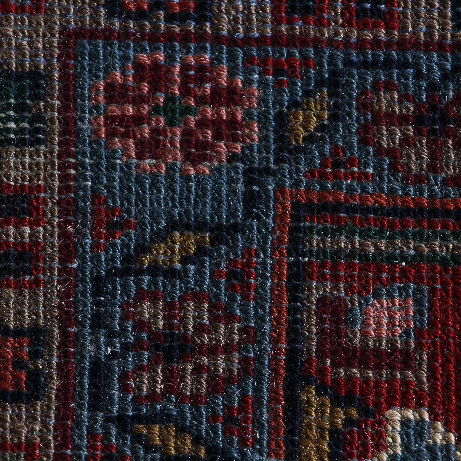 Hand-Knotted Indo-Persian Bijar Wool Area Rug