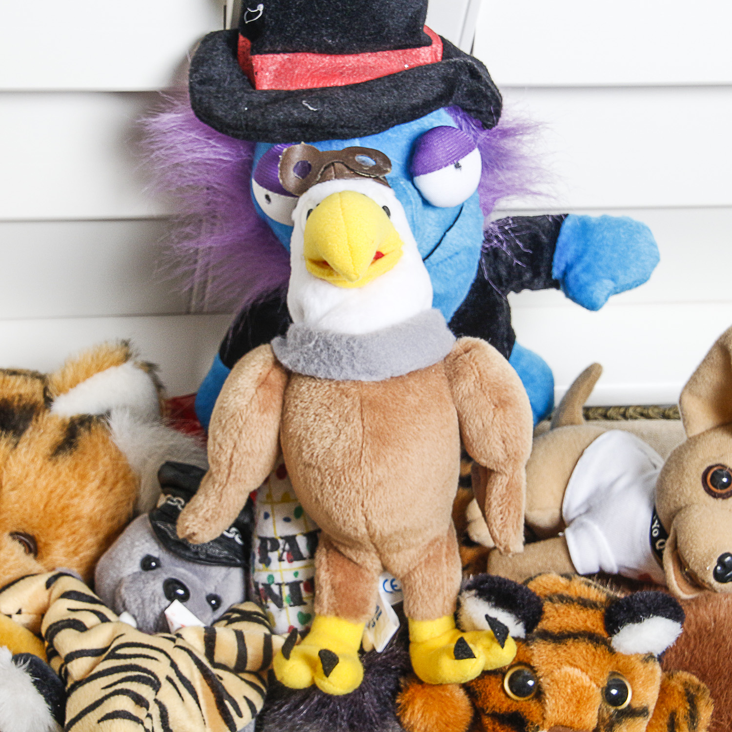 Stuffed Toys, Including Beanie Babies and Basket