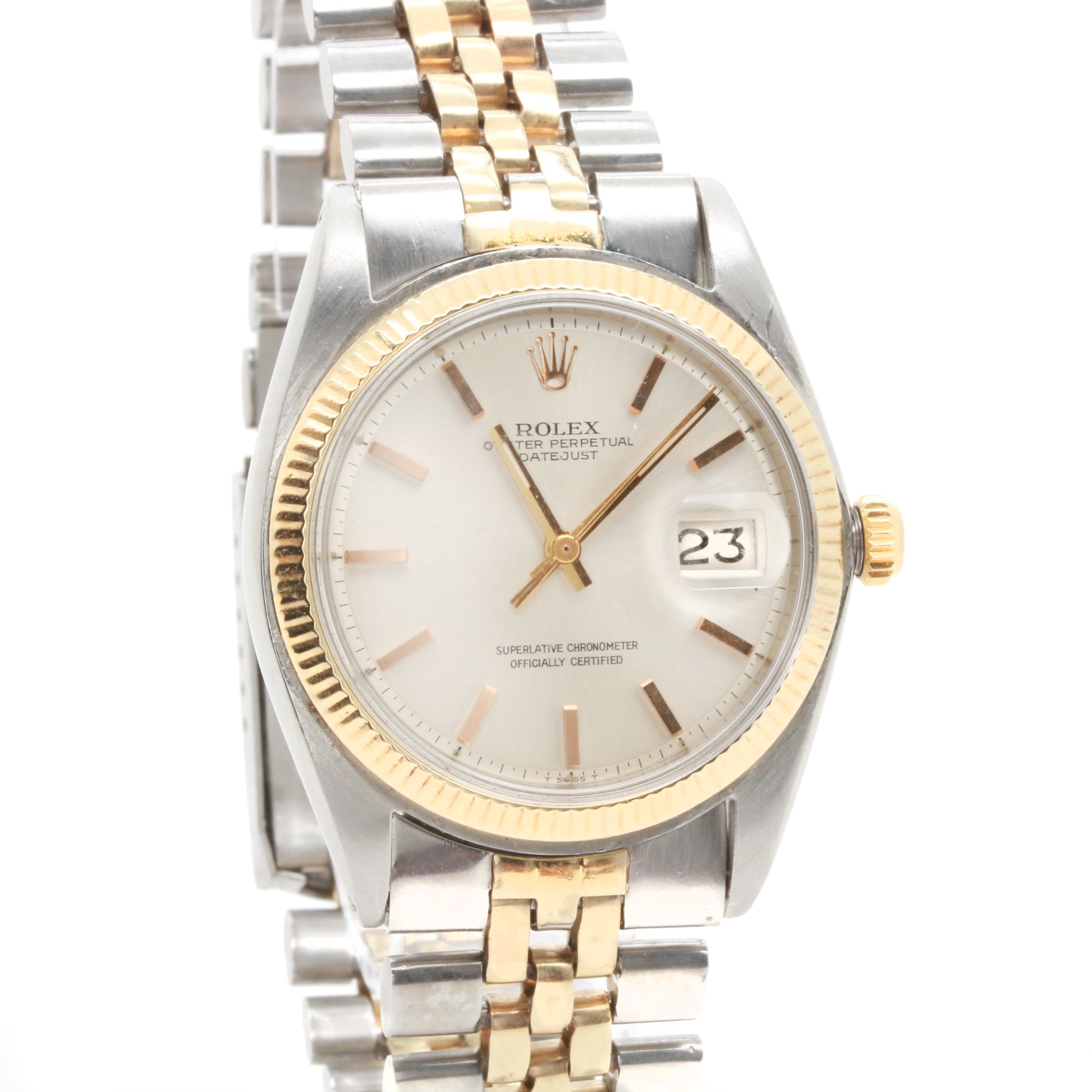 Rolex Date Just Stainless Steel and 14K Yellow Gold Two-Tone Watch