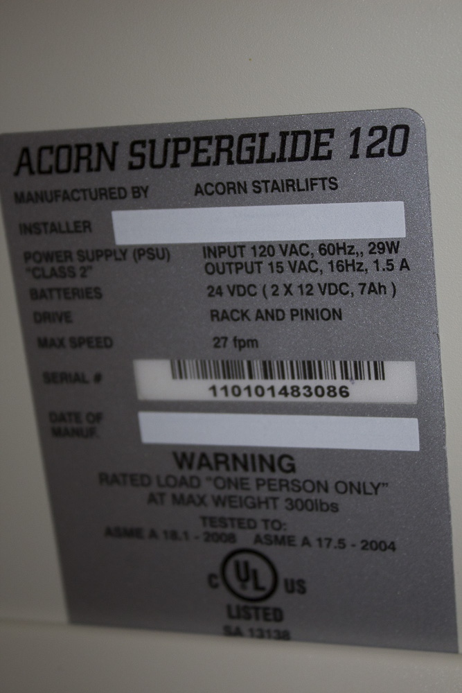 Acorn Superglide 120 Electric Stair Lift