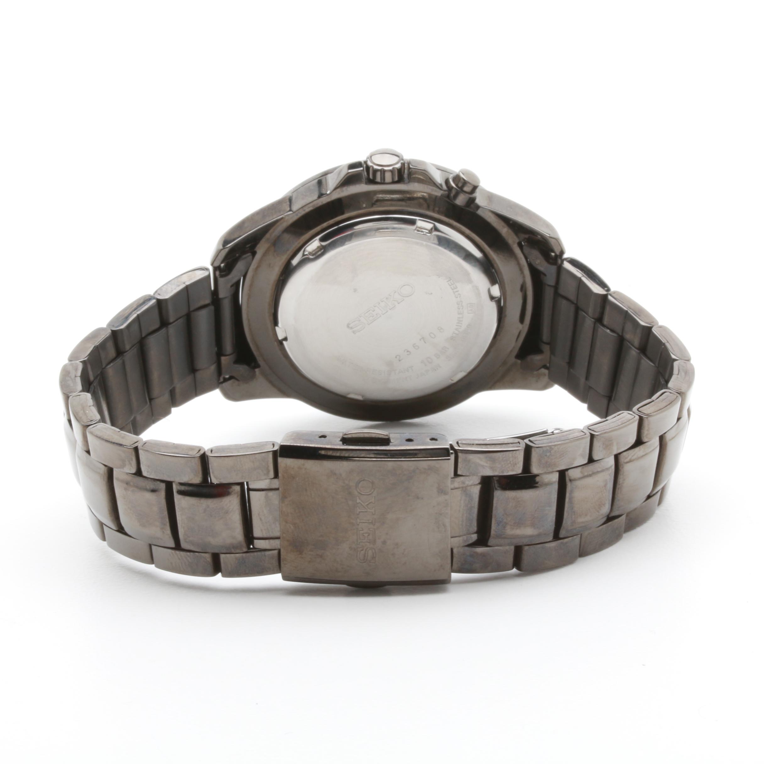 Seiko Stainless Steel Kinetic Watch