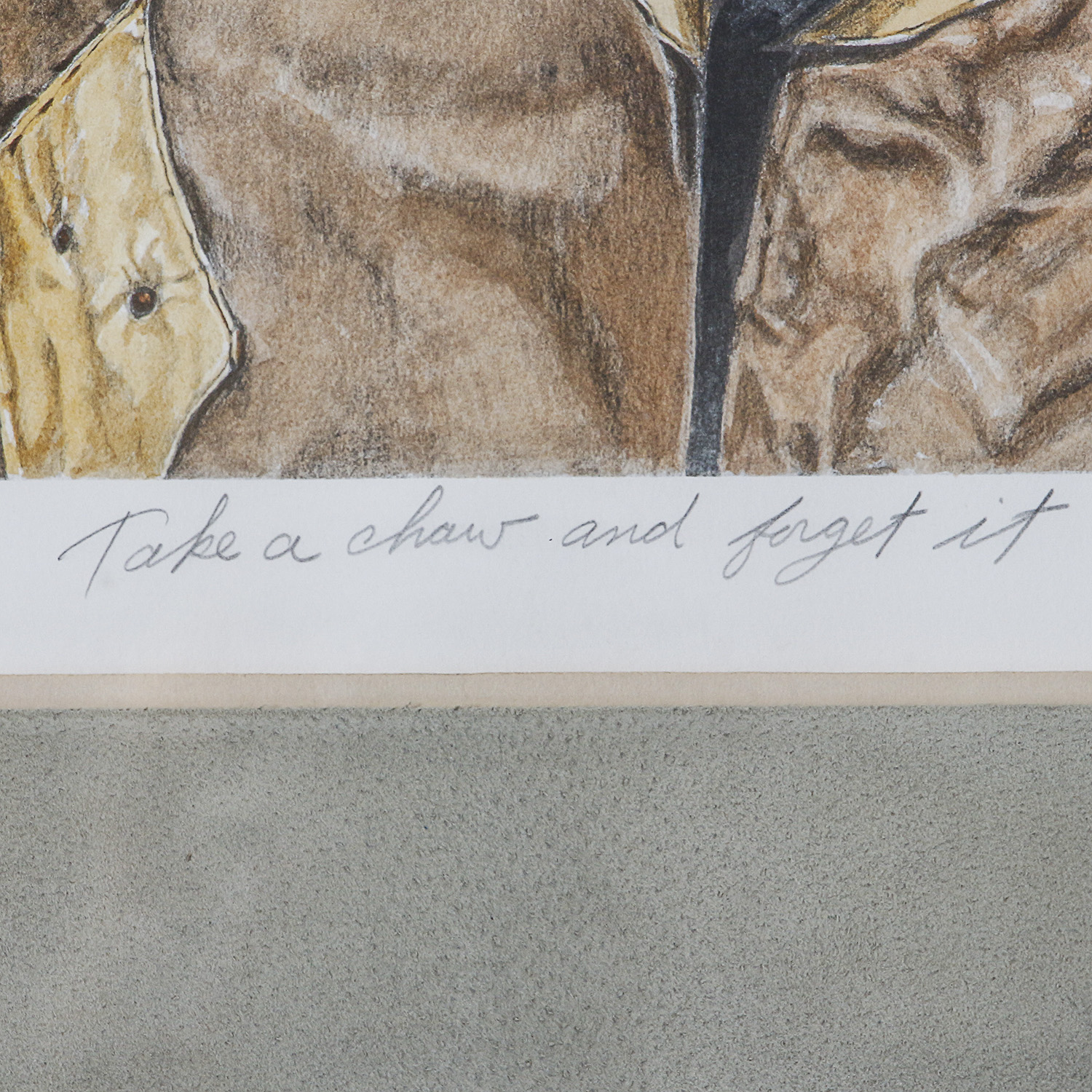 Stephen Newman Lithograph "Take a Chow and Forget it"