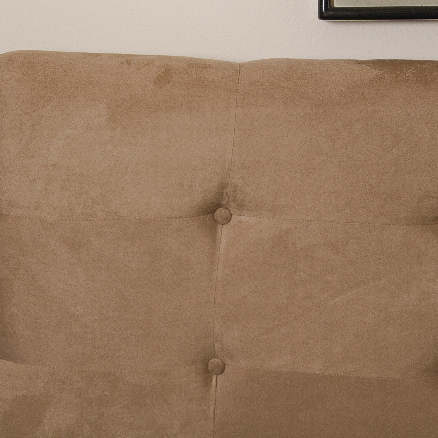 Contemporary Button-Tufted Upholstered Queen Size Headboard