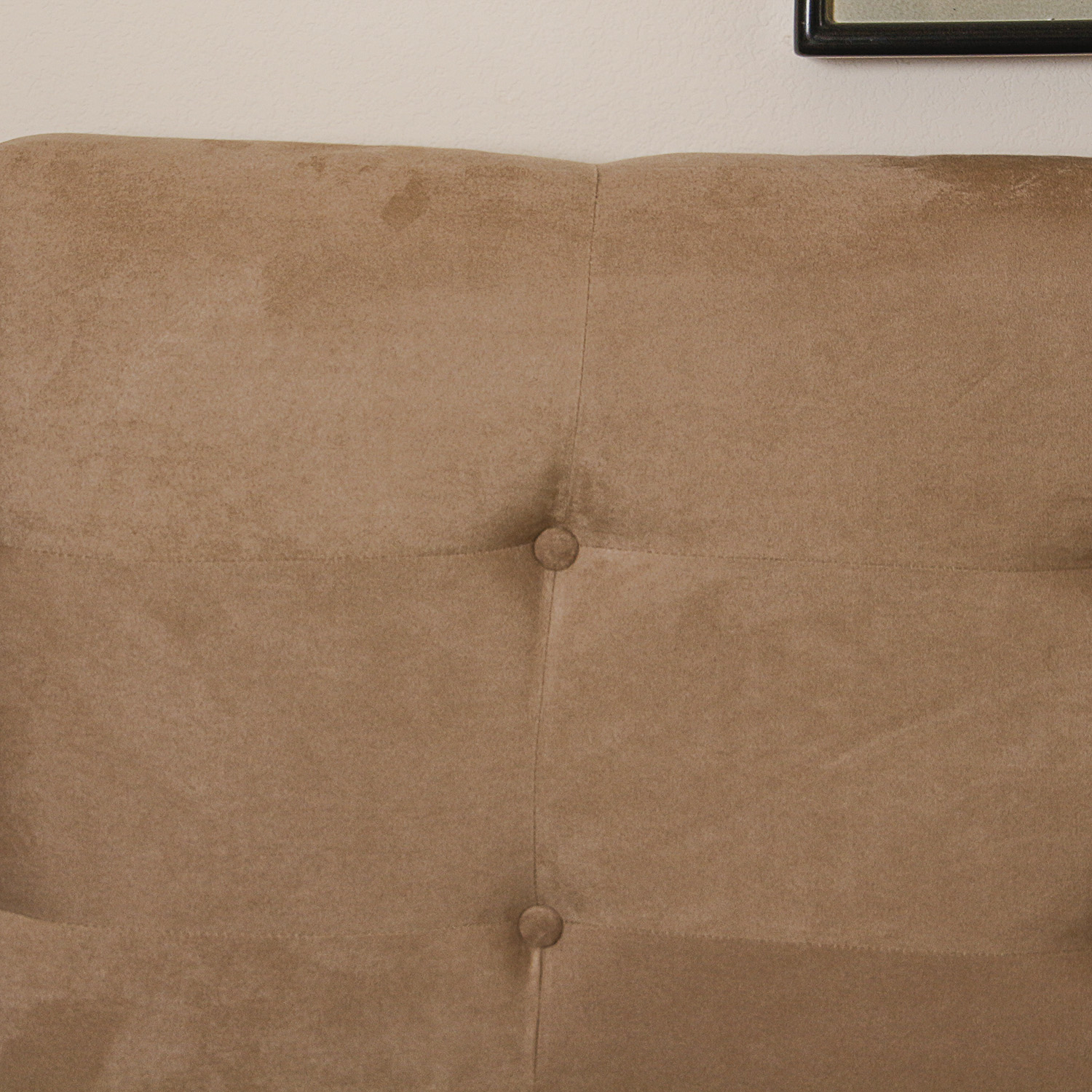 Contemporary Button-Tufted Upholstered Queen Size Headboard