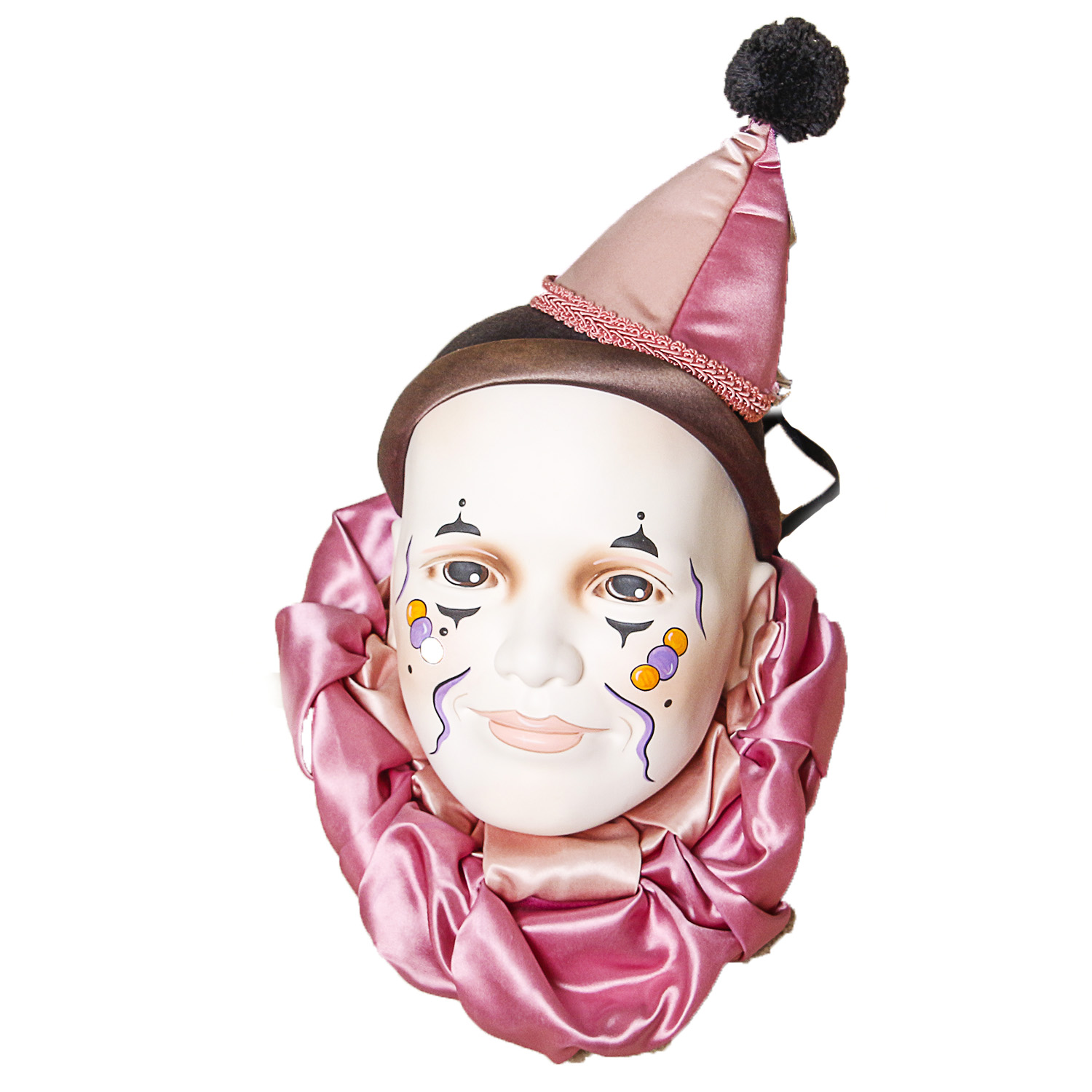 Vintage Porcelain Pierrot Mime Wall Hanging