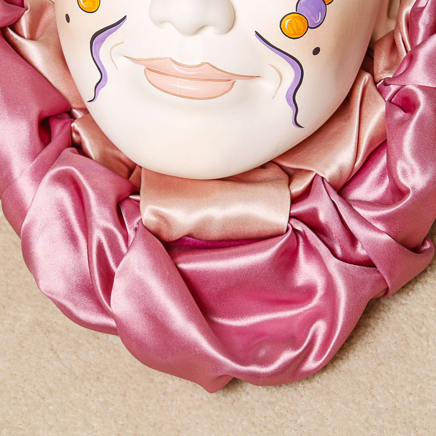 Vintage Porcelain Pierrot Mime Wall Hanging