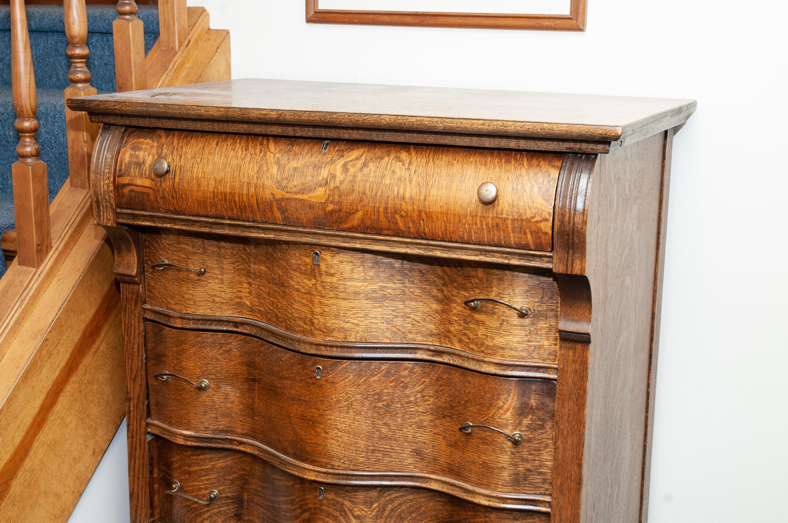 Vintage Tiger Oak Chest of Drawers