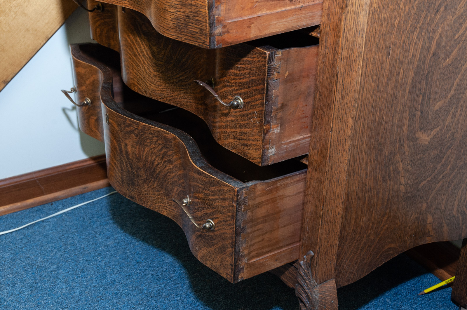 Vintage Tiger Oak Chest of Drawers