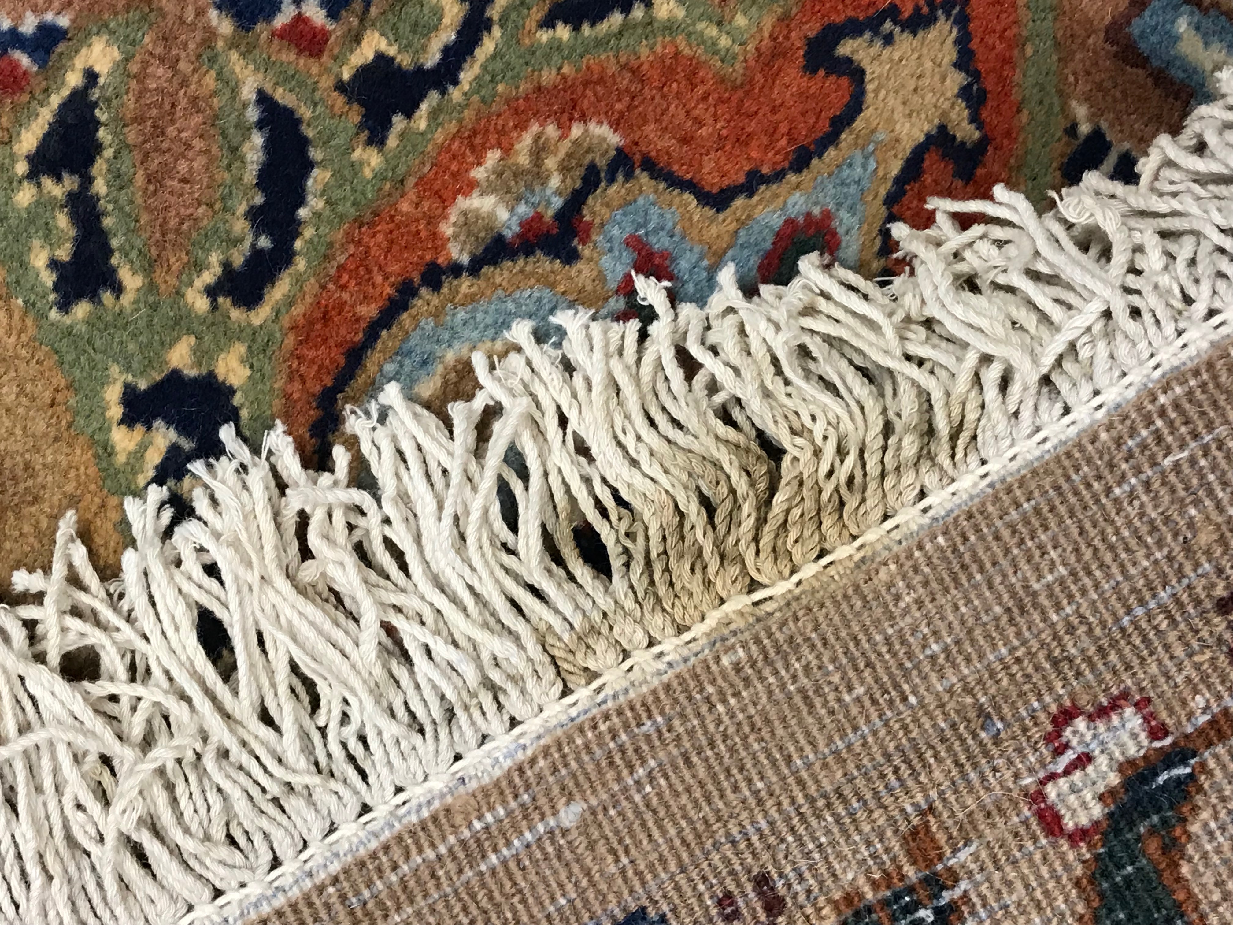 Hand-Knotted Persian Kashmir "Archaeological" Wool Room Sized Rug