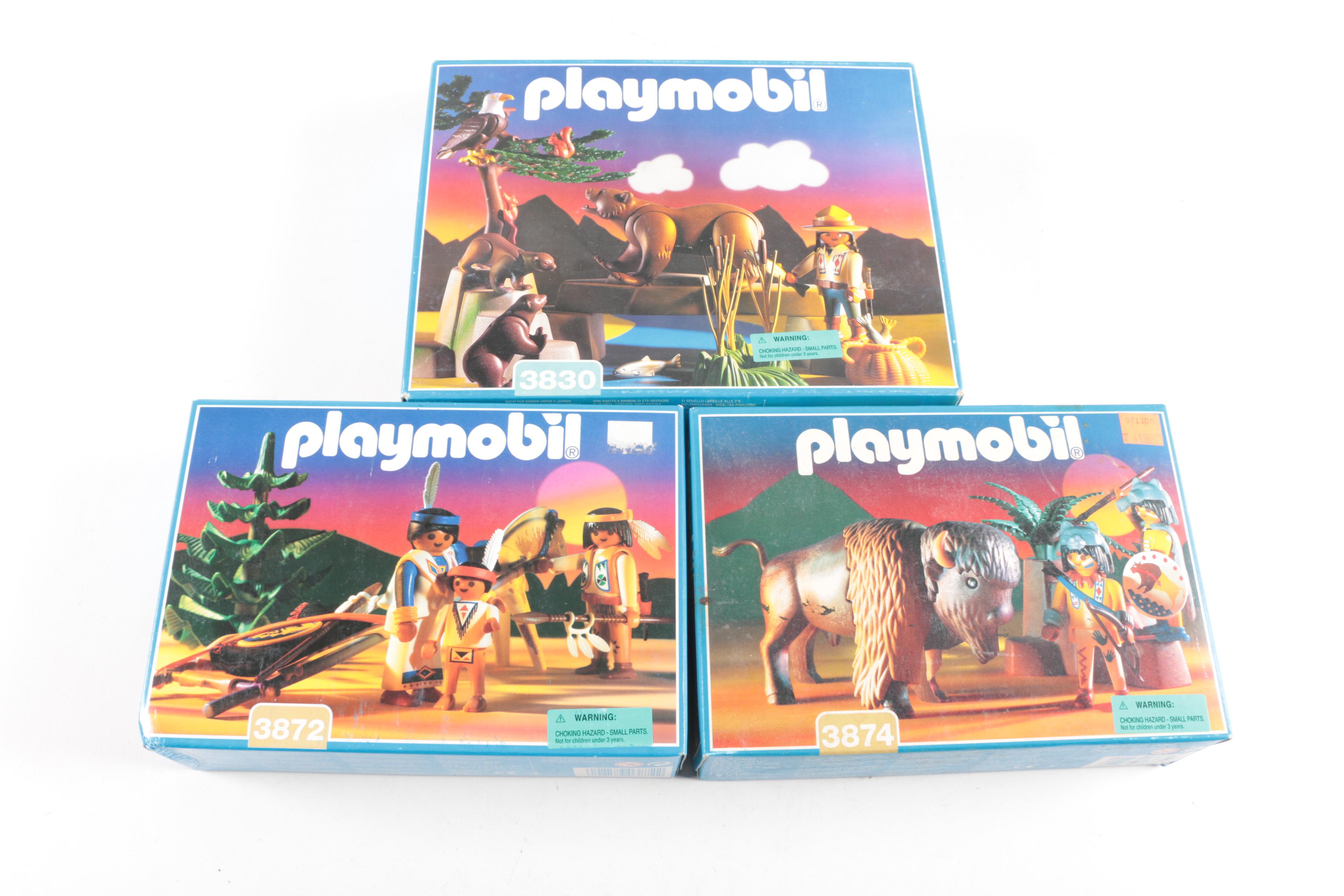 Playmobil Western Themed Sets including "Native American Teepee" Set