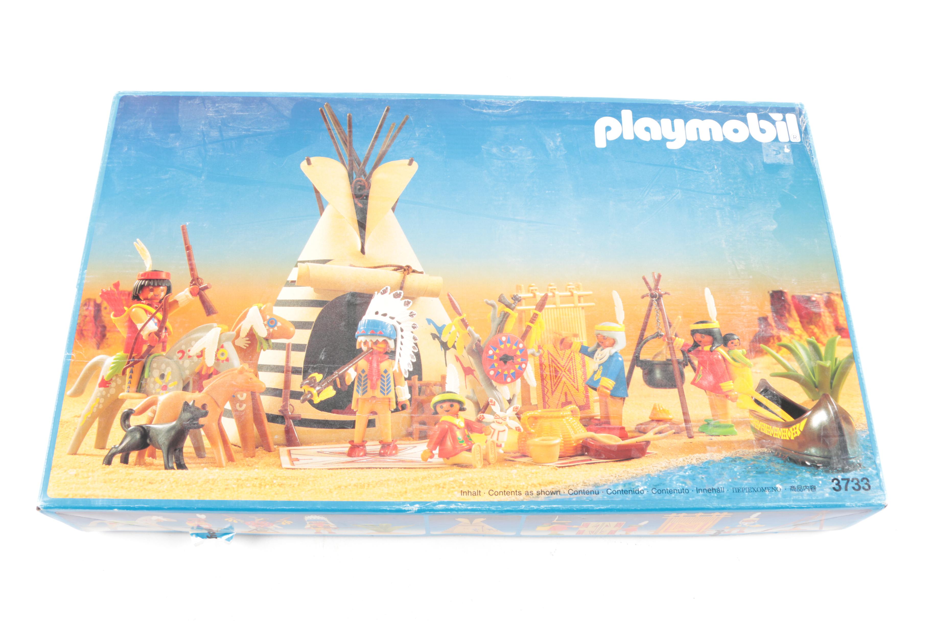 Playmobil Western Themed Sets including "Native American Teepee" Set