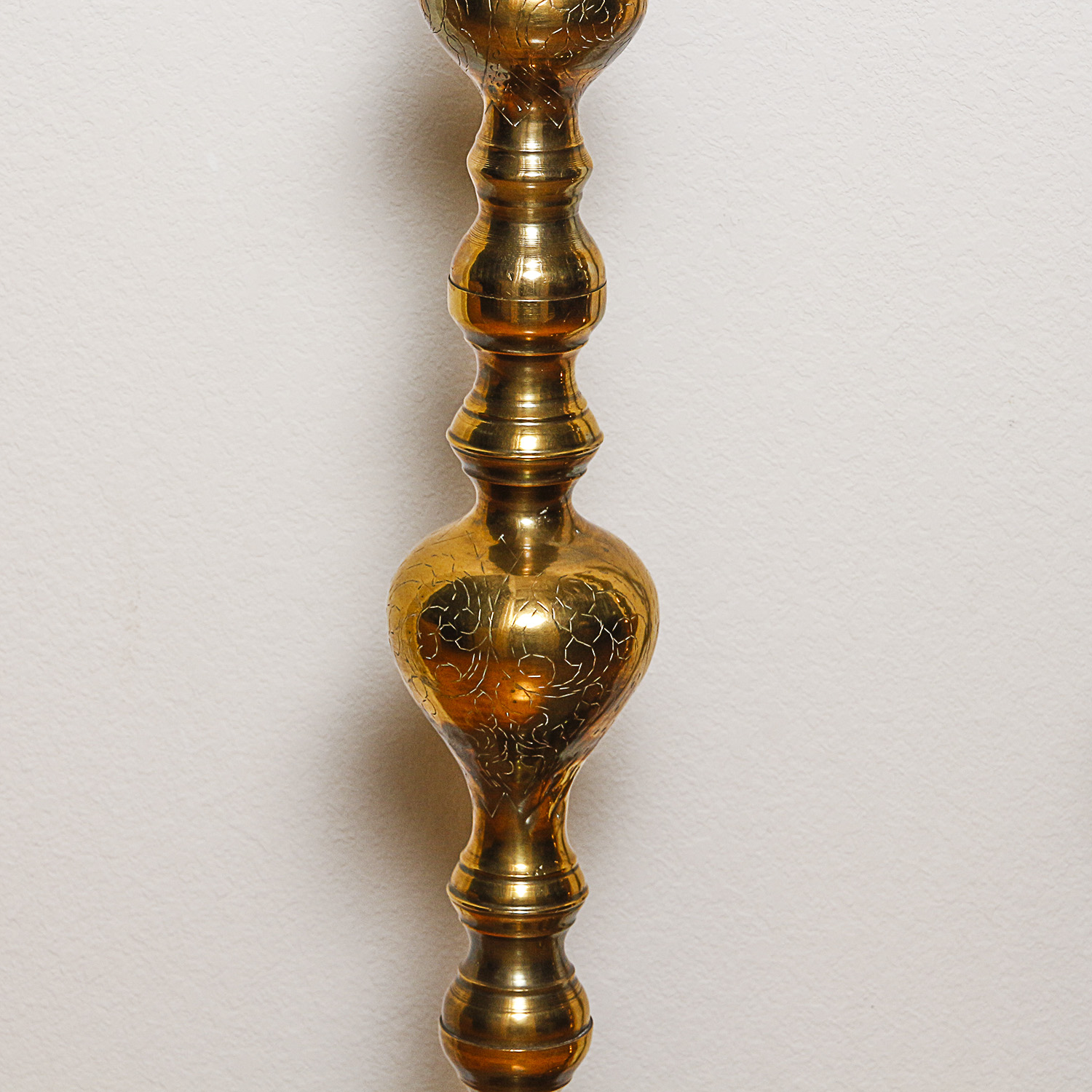 Etched Brass Altar Candlesticks