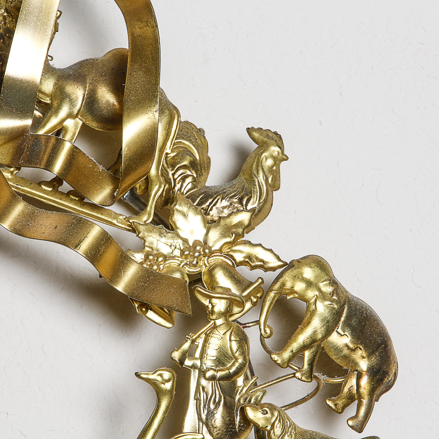 Vintage All Holiday Decorative Brass Wreath