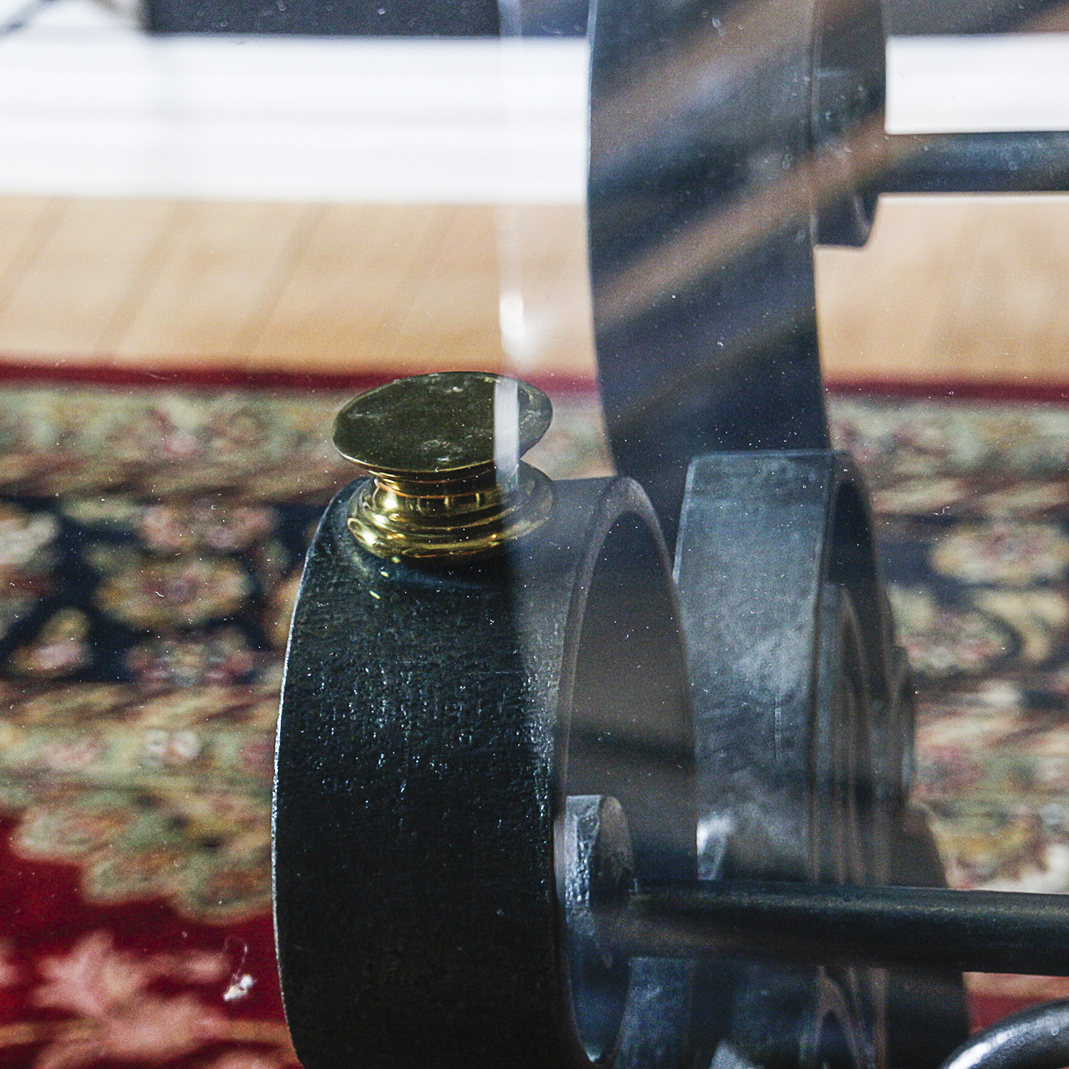 Neoclassical Style Glass Top Dining Table