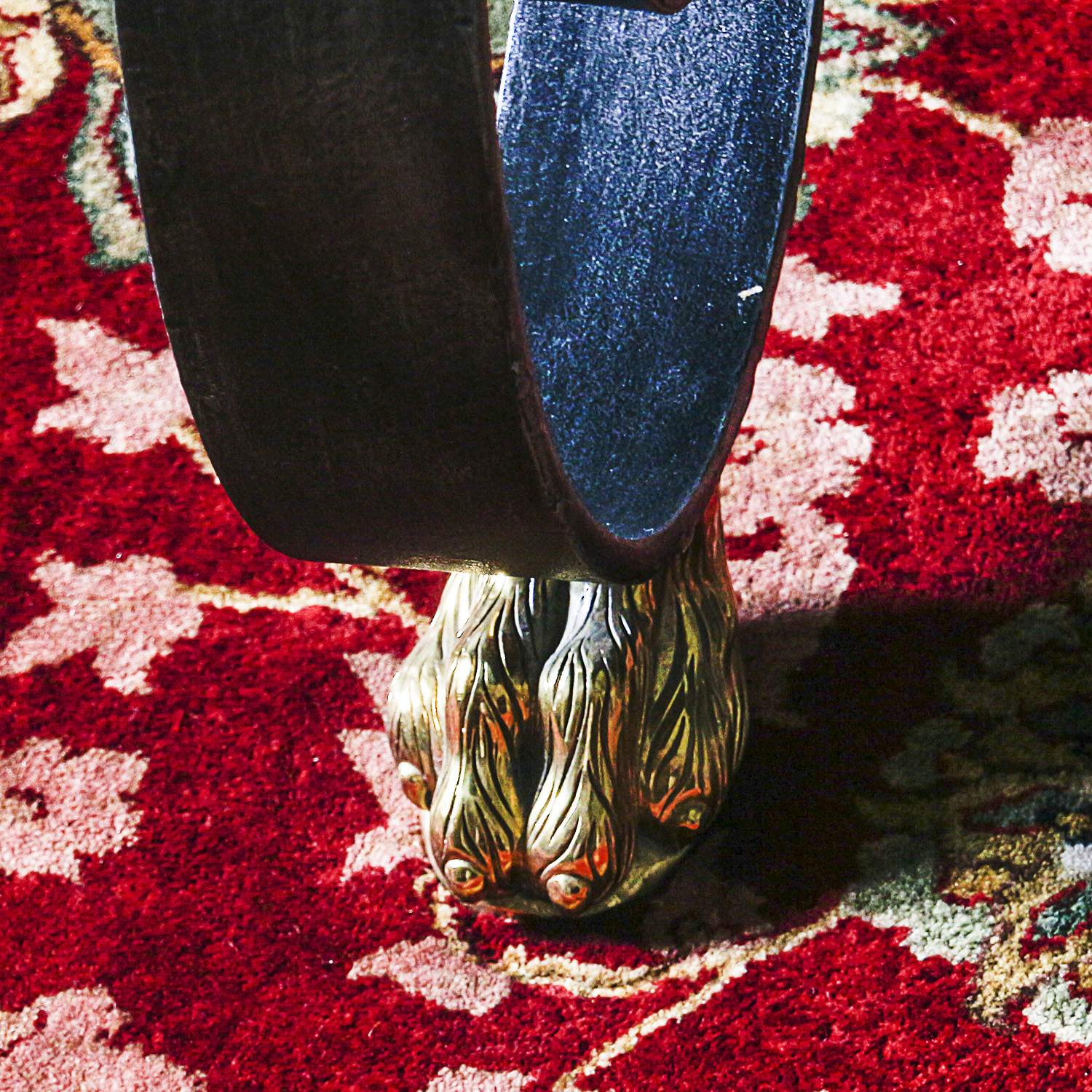 Neoclassical Style Glass Top Dining Table